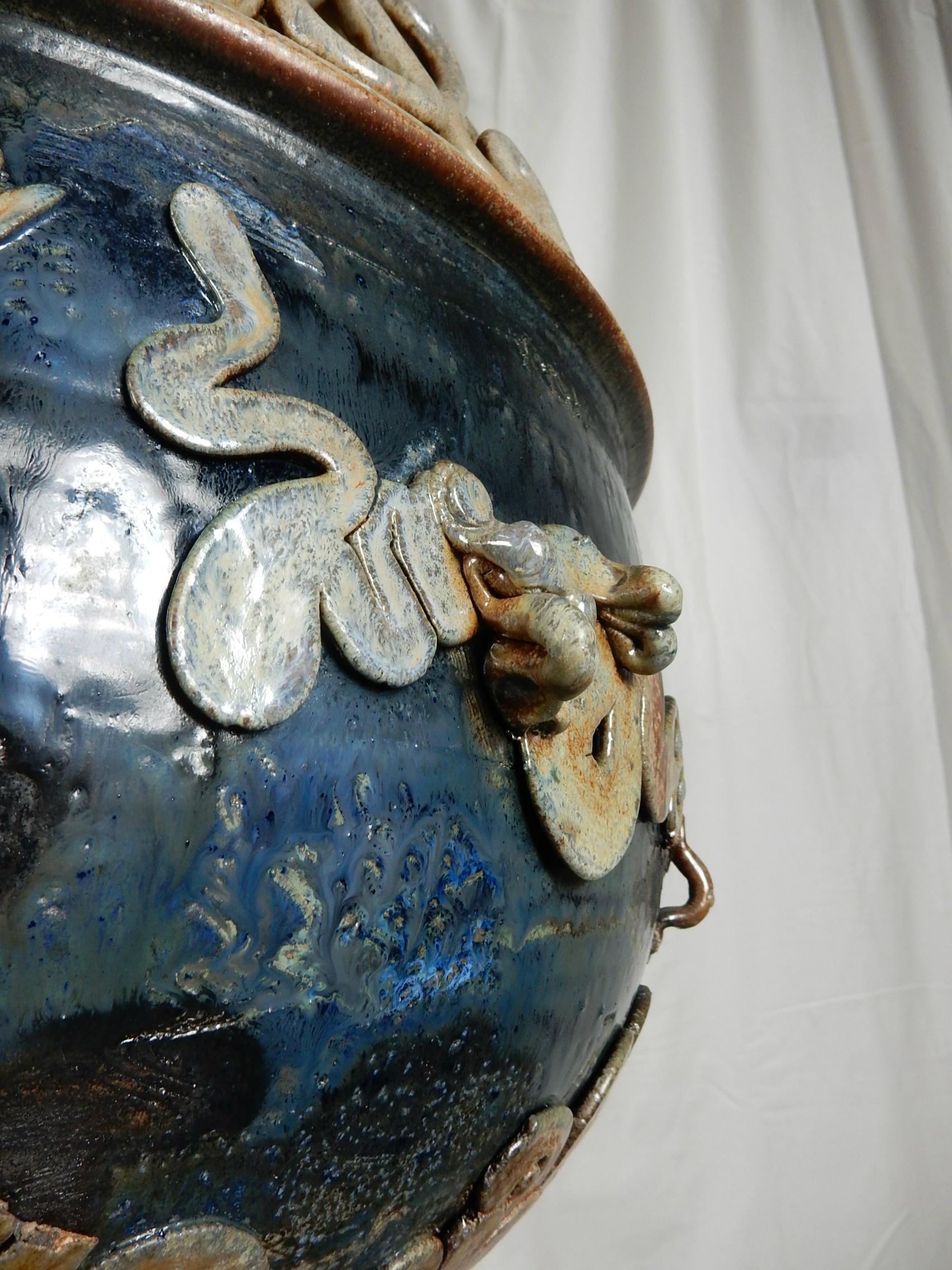 Américain Vase de sculpture Don Reitz Studio Pottery en vente