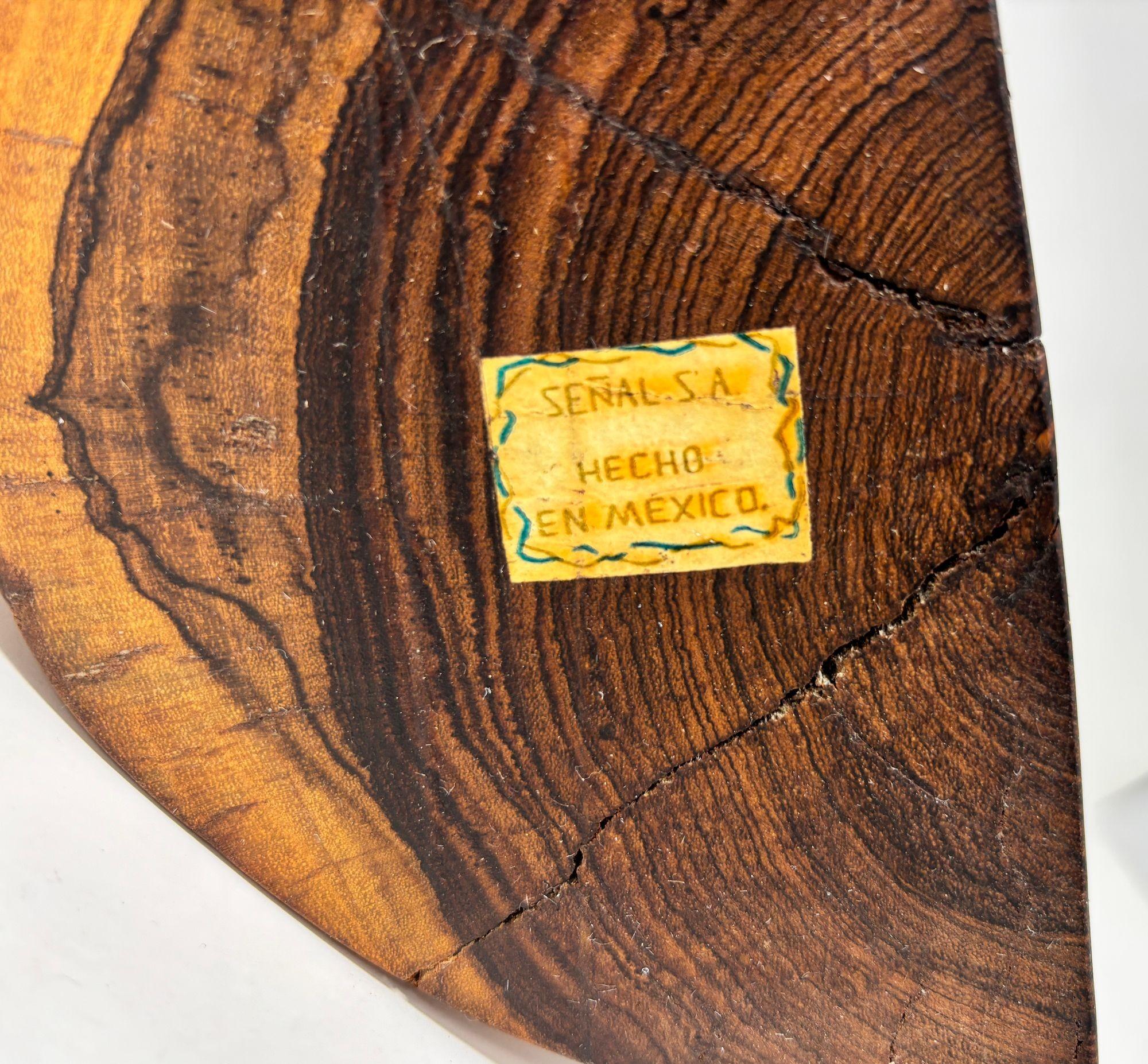 Par de sujetalibros de madera de cocobolo tallados a mano por Don Shoemaker en los años 60 en venta 4