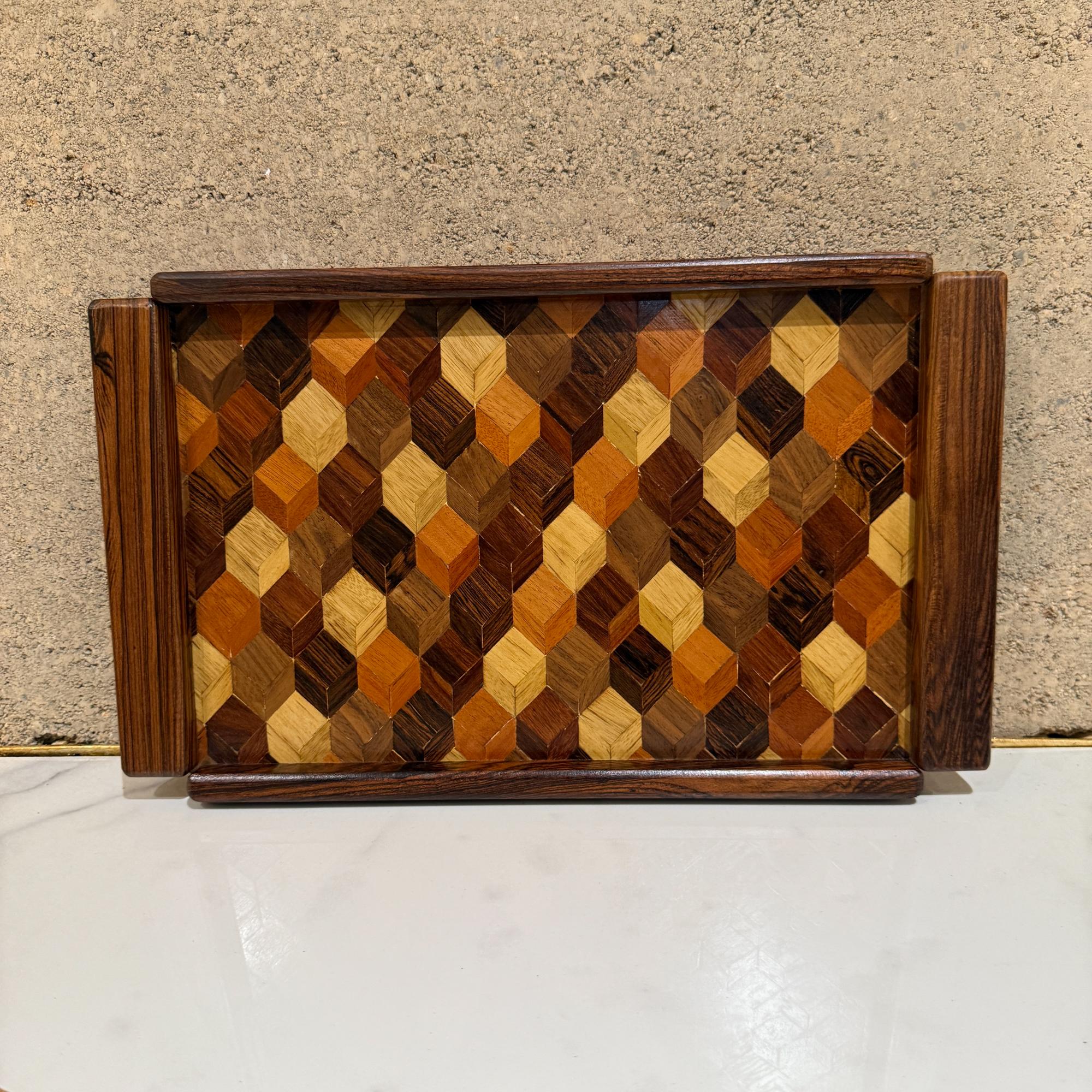 Mid-Century Modern Don Shoemaker Señal Service Tray Exotic Wood For Sale 2