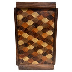 1960s Don Shoemaker Señal Service Tray Exotic Wood