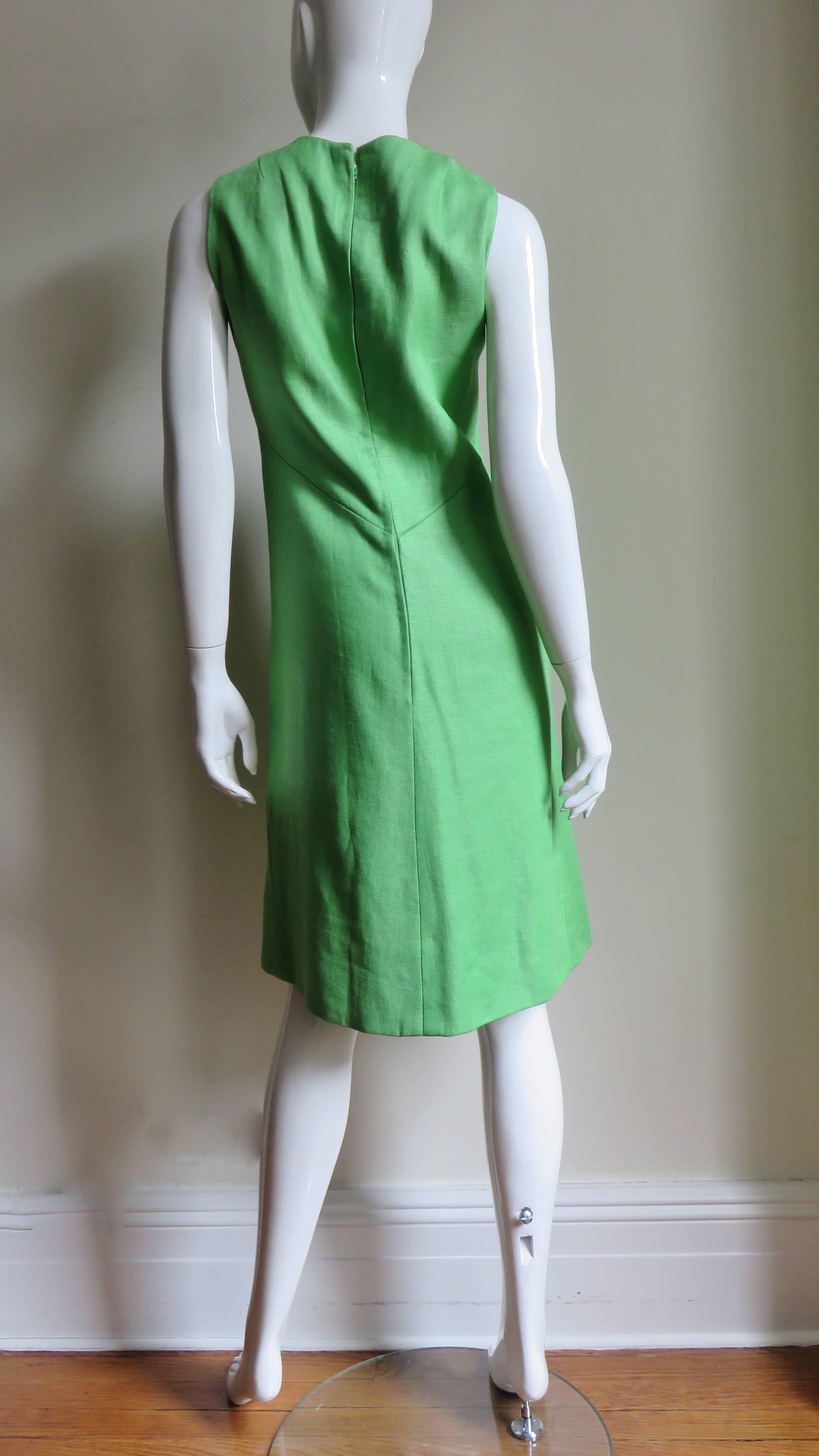 Donald Brooks 1960s Geometric Seams Dress For Sale 5