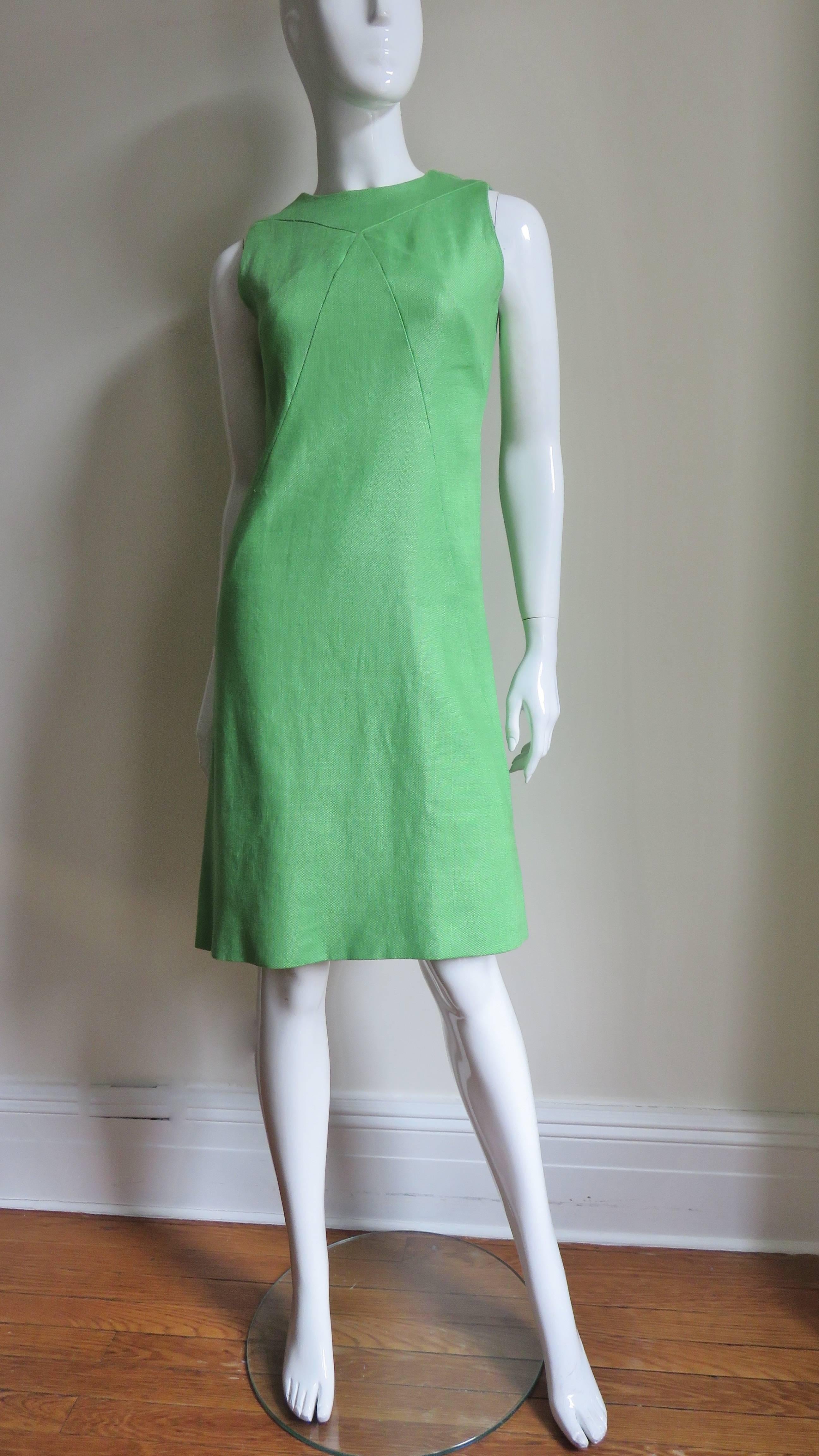 Women's Donald Brooks 1960s Geometric Seams Dress For Sale