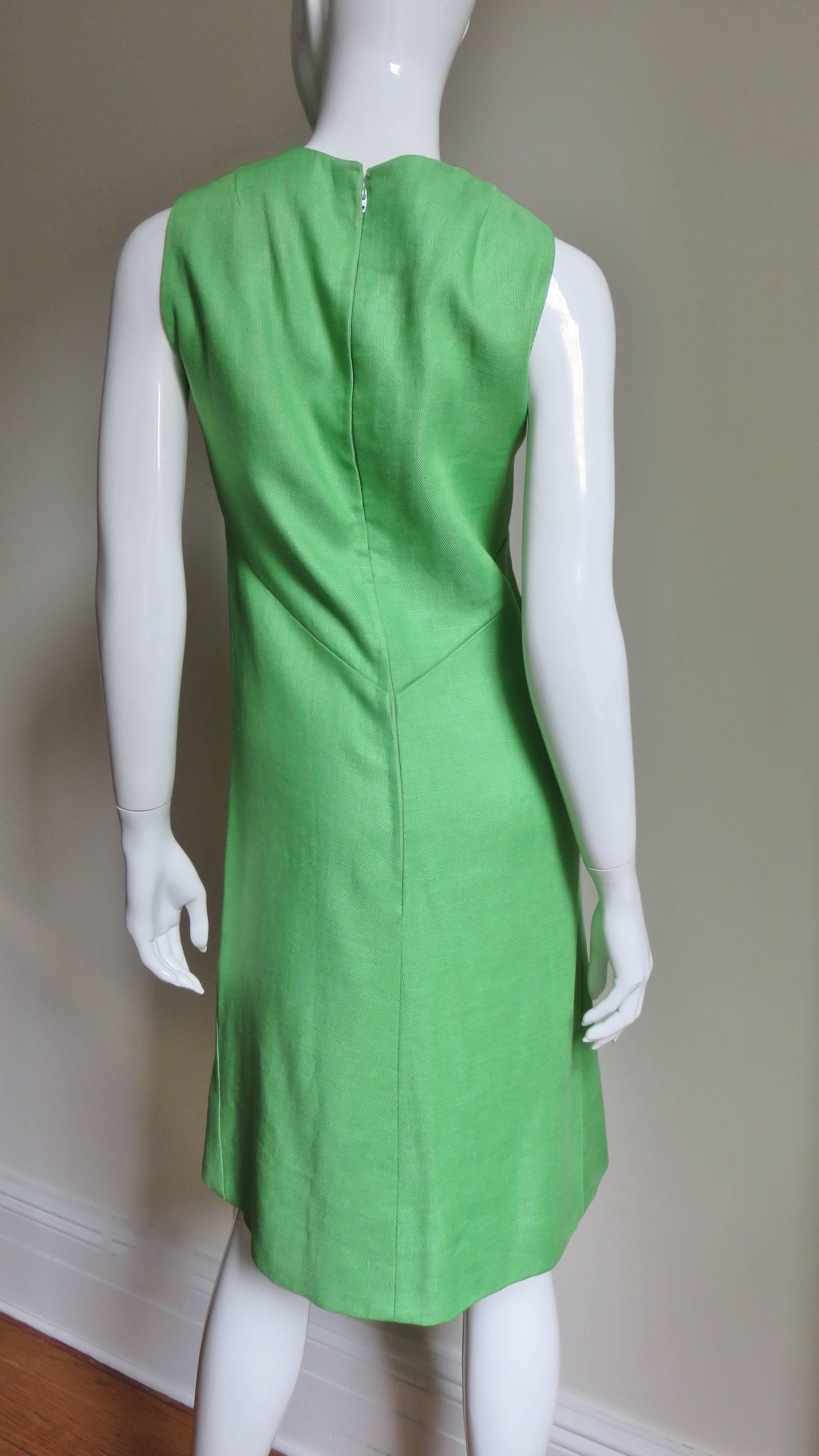 Donald Brooks 1960s Geometric Seams Dress For Sale 1
