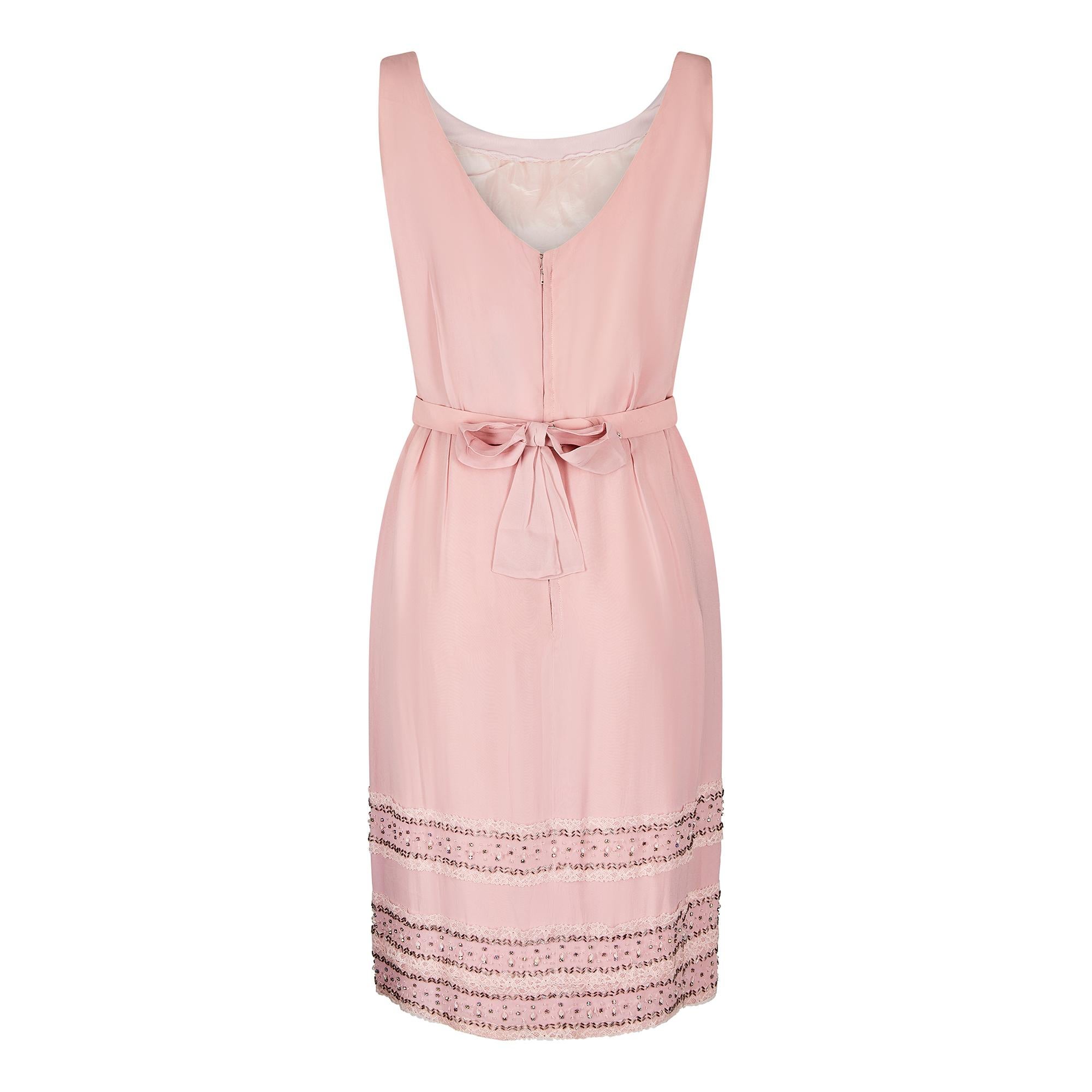 pink georgette dress