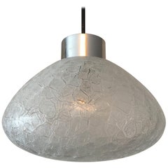1960s Doria Textured Glass Drop Pendant Chandelier from Germany