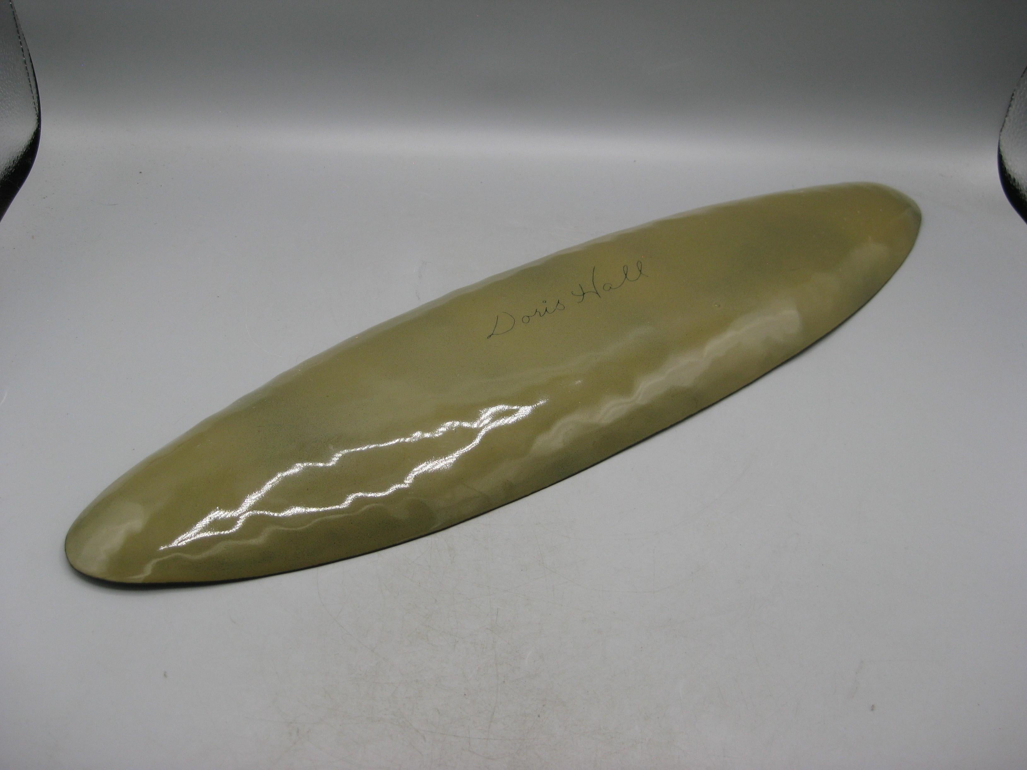 1960's Doris Hall Enamel over Copper Modernist Abstract Centerpiece Bowl Large! For Sale 10