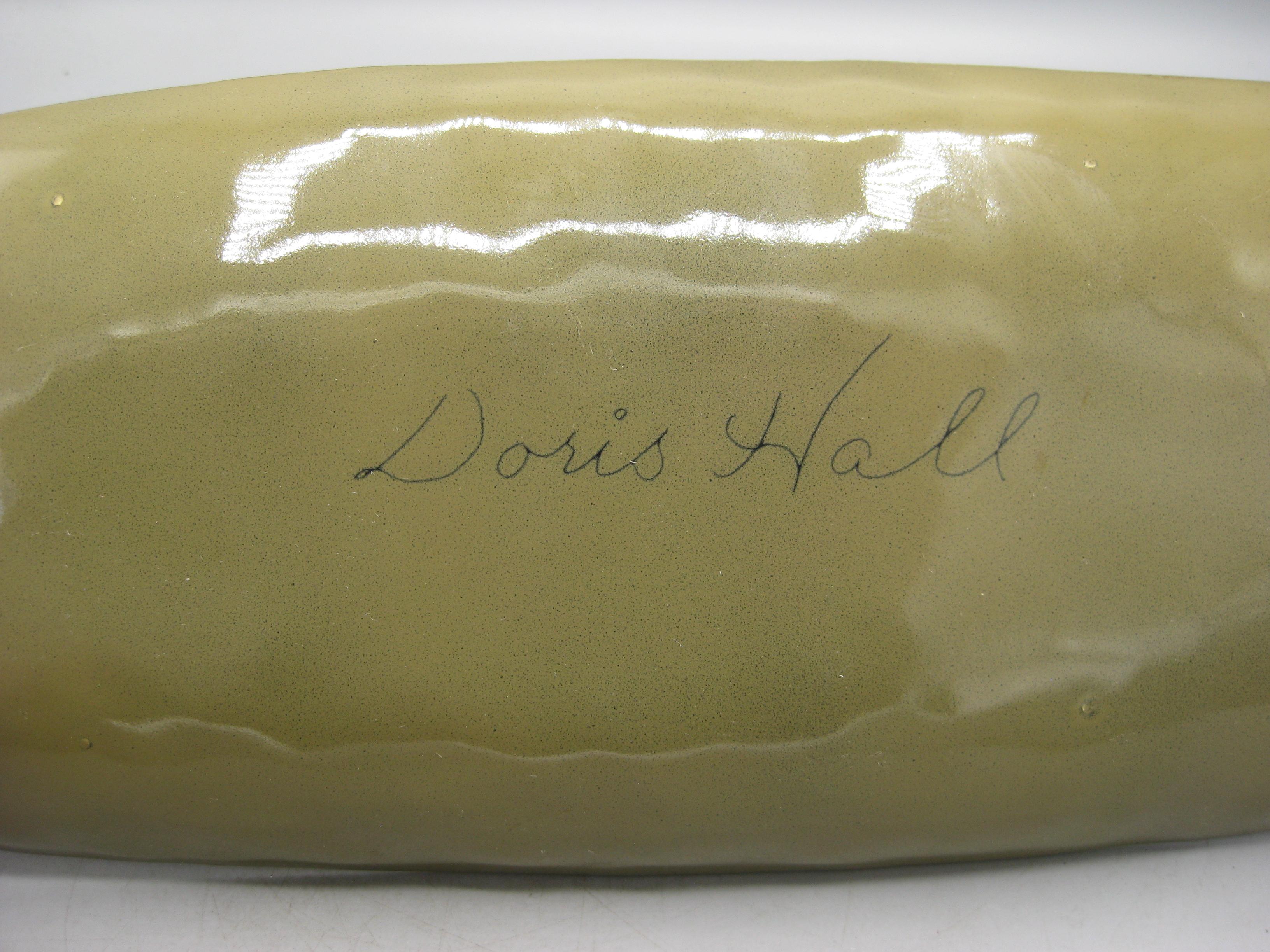 1960's Doris Hall Enamel over Copper Modernist Abstract Centerpiece Bowl Large! For Sale 11