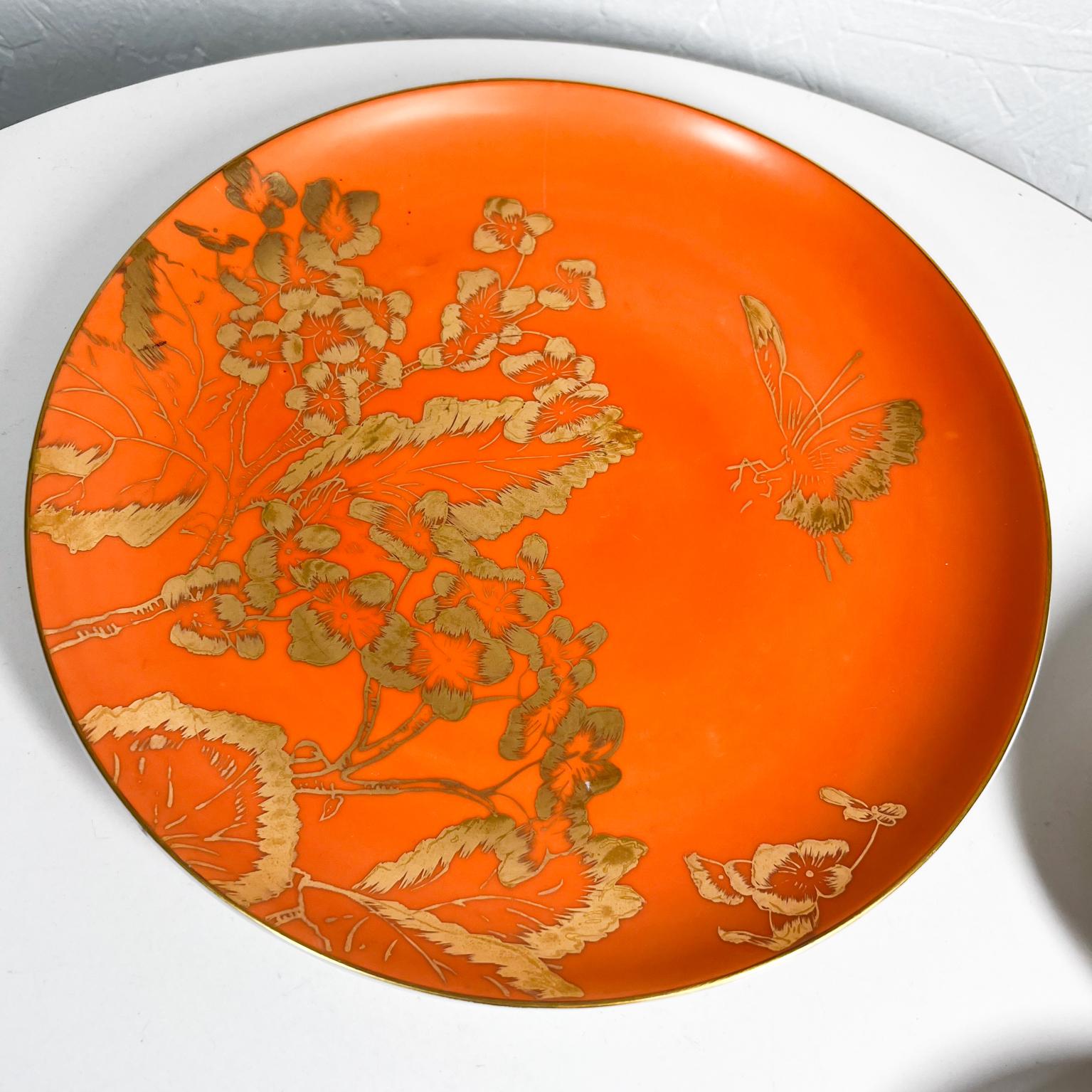 1960er Dorothy Thorpe California Persimmon Orange & Gold Essgeschirr Set Vier (Keramik)