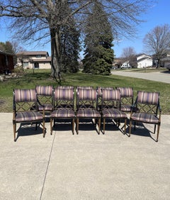 Juego de 10 sillas de comedor Dorothy Draper para Henredon Regency, años 60