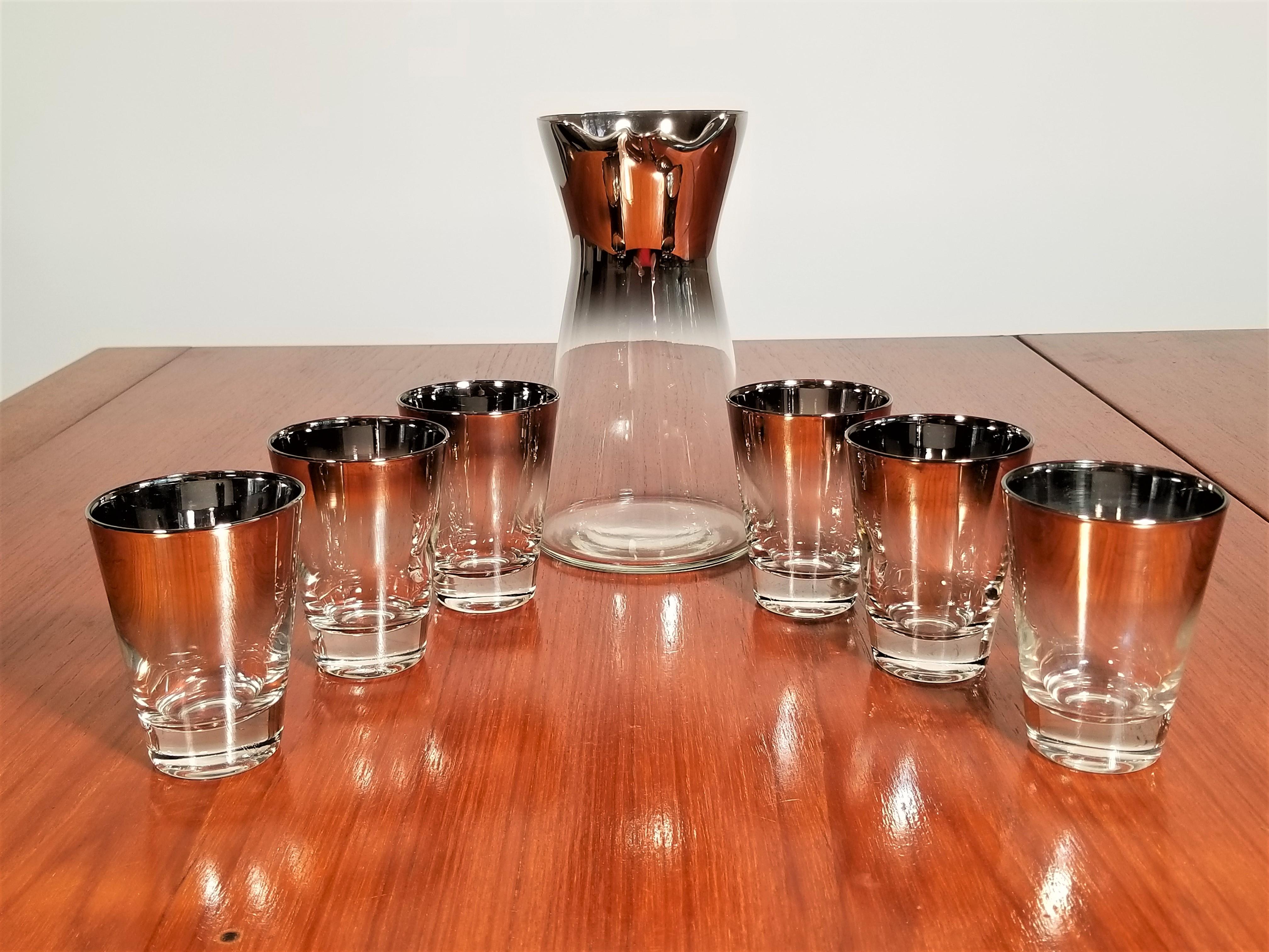 Dorothy Thorpe Glassware Barware Cocktail Set Mid Century 1960s 4