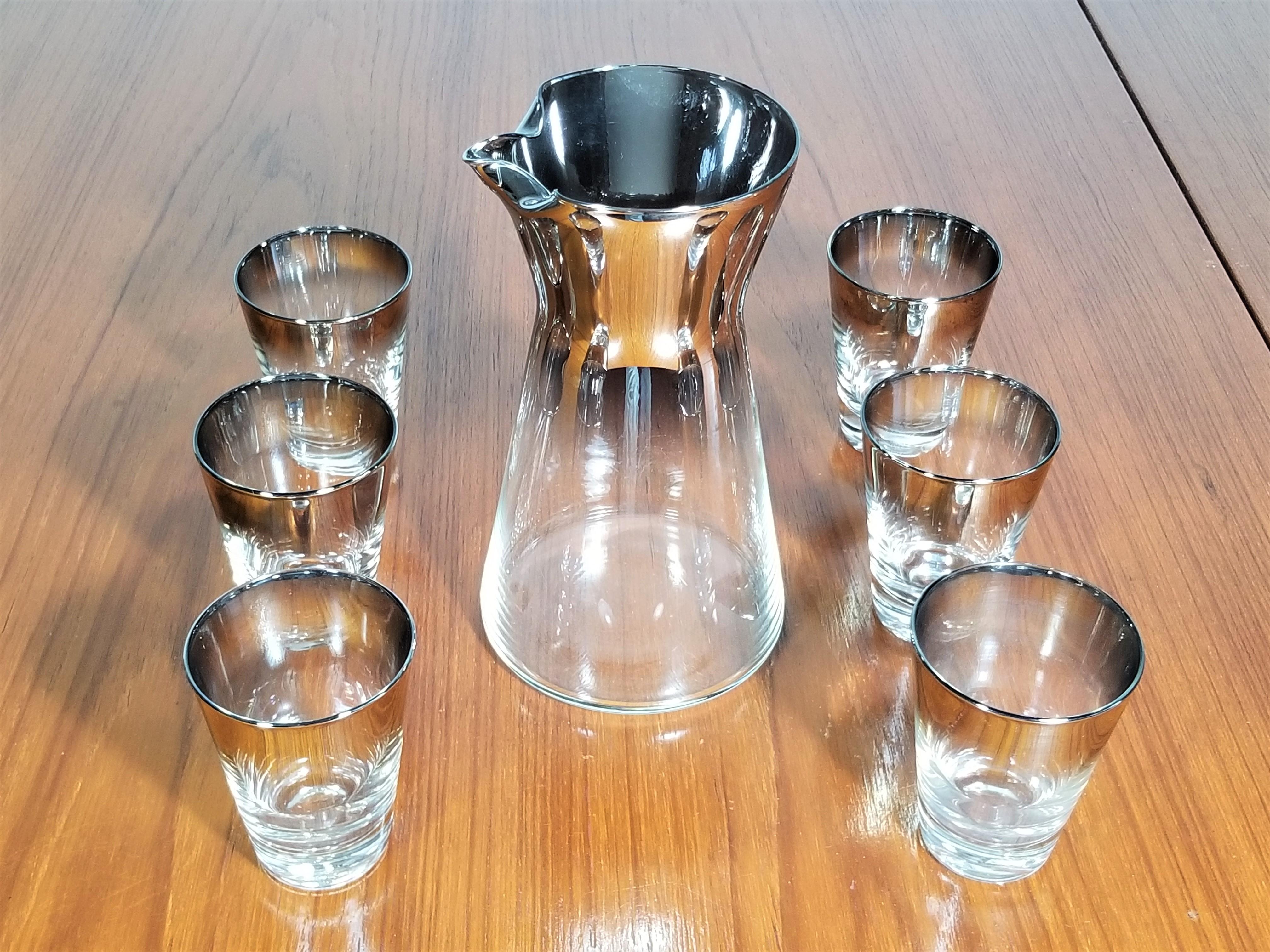 Dorothy Thorpe Glassware Barware Cocktail Set Mid Century 1960s 6