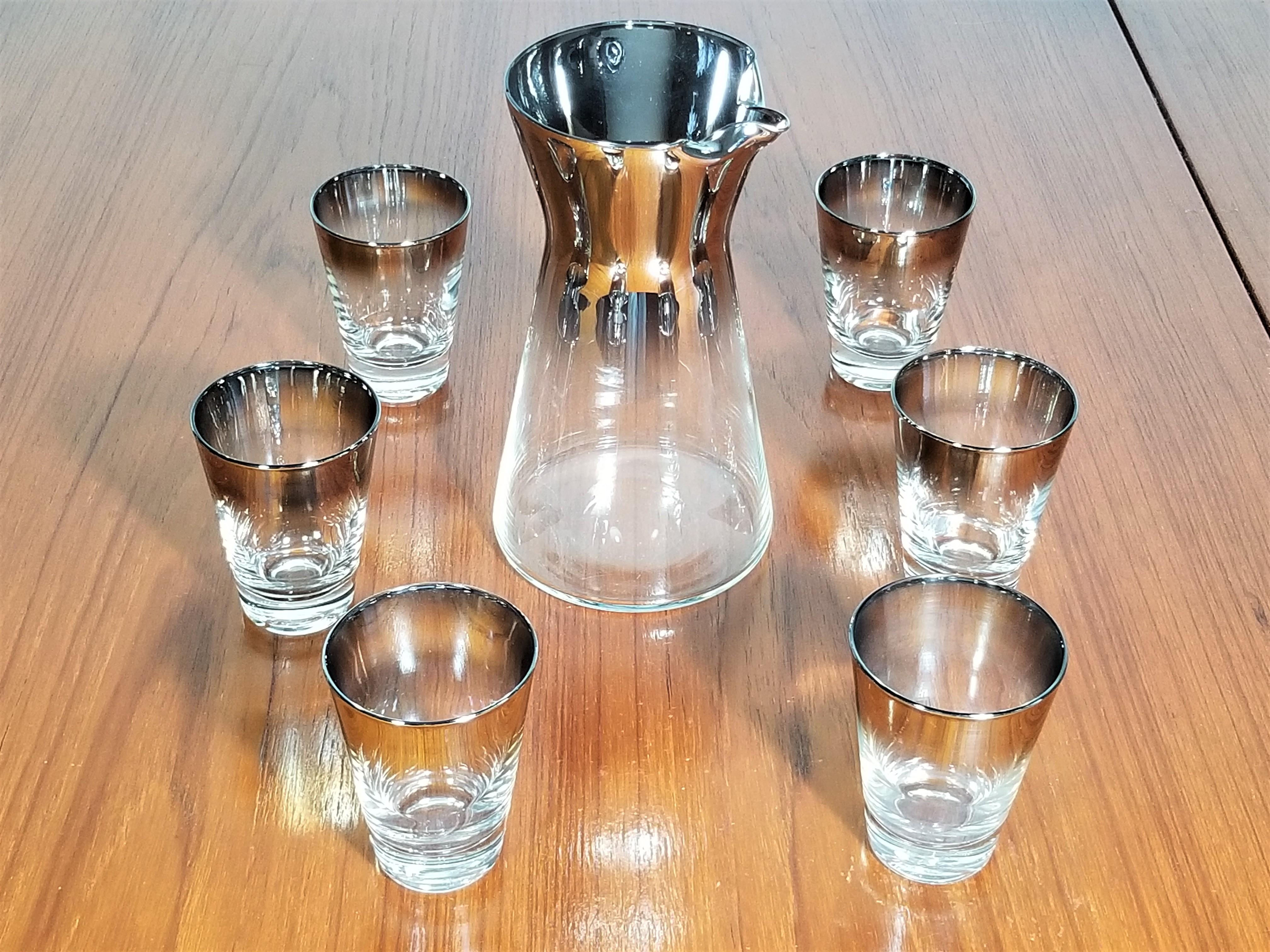 Dorothy Thorpe Glassware Barware Cocktail Set Mid Century 1960s 8