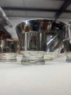 1960s Dorothy Thorpe Style Punch Bowl and Glasses Set - 13 Pieces