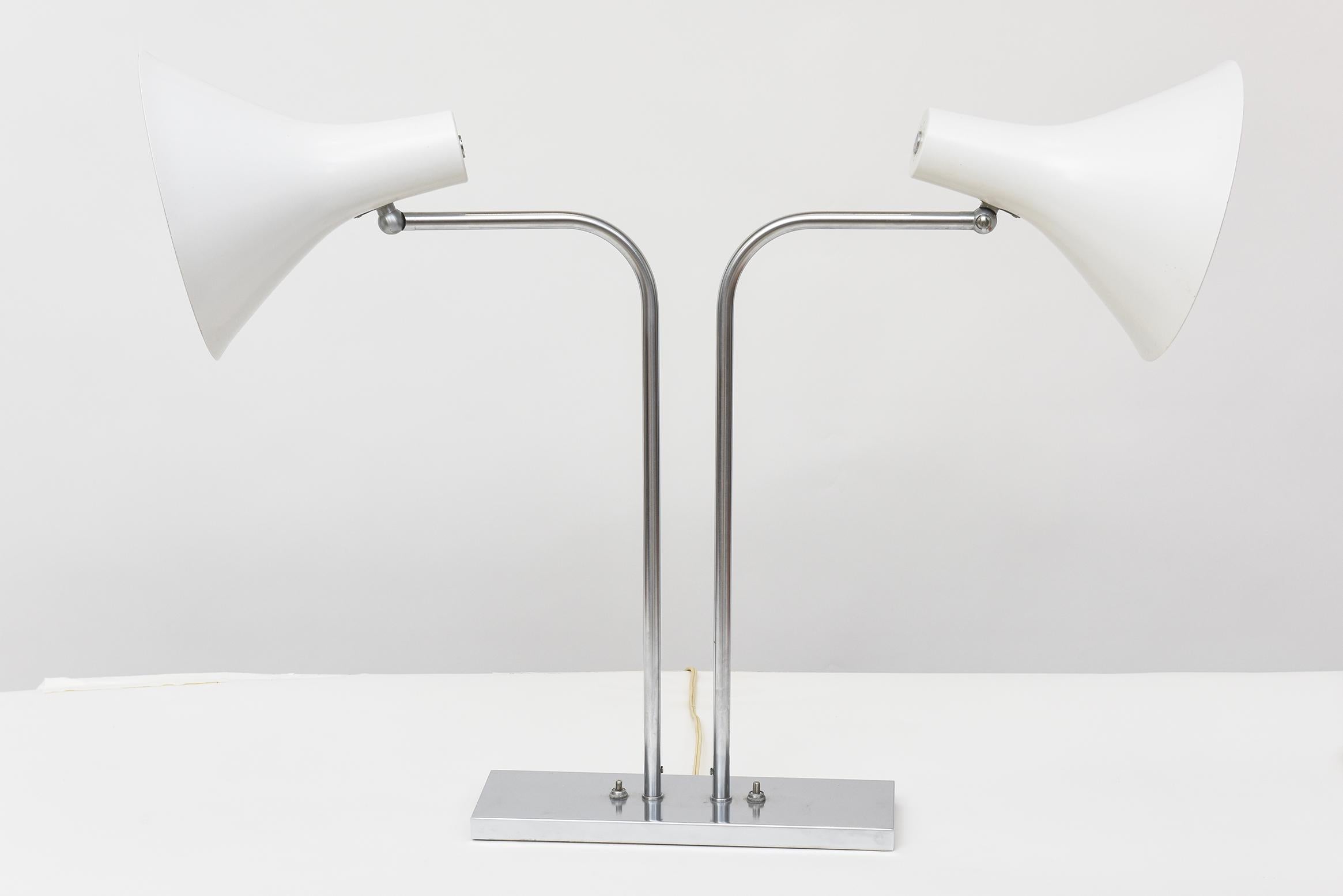 Mid-Century Modern 1960s Double Desk Lamp by Greta Von Nessen for Nessen Studio