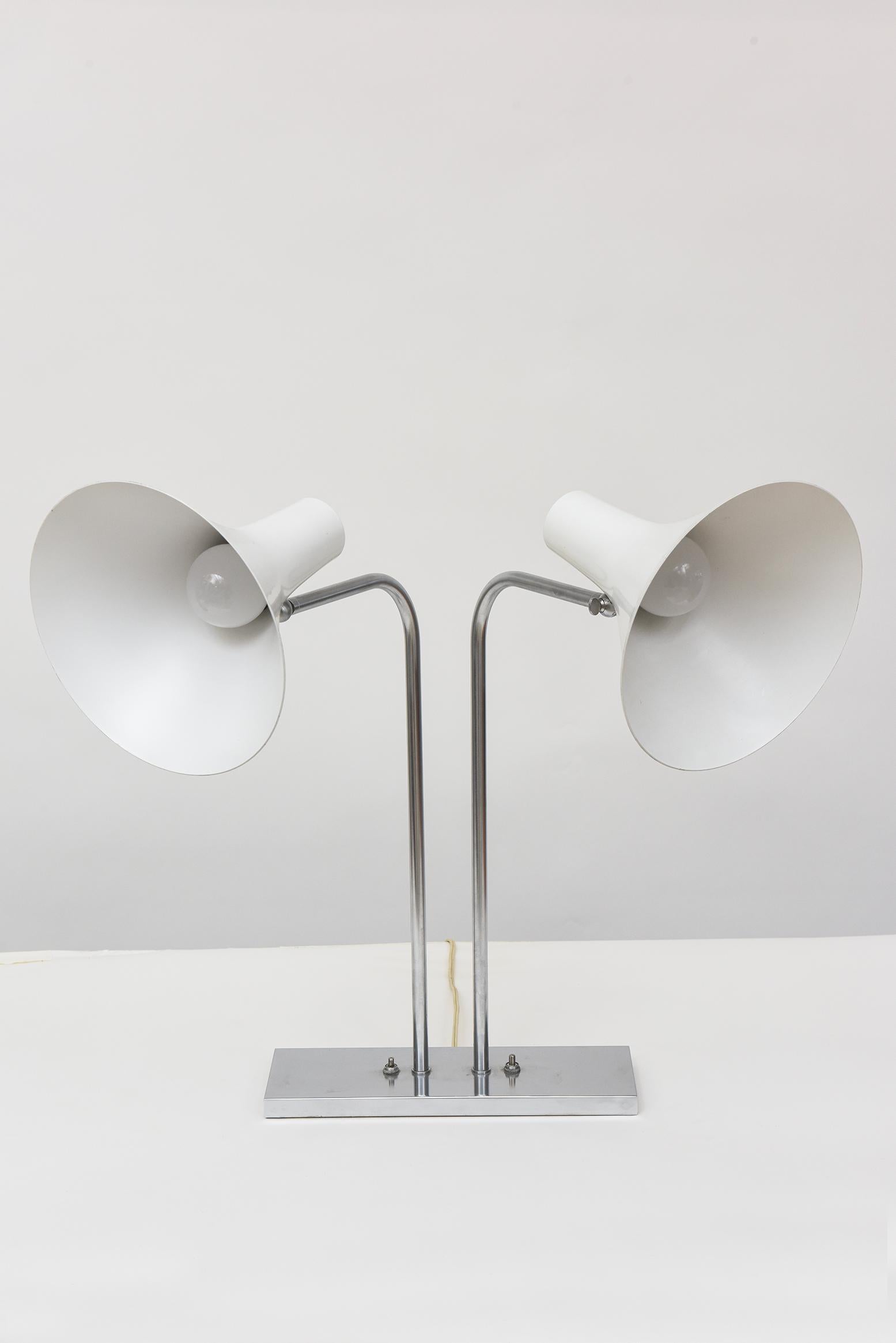 American 1960s Double Desk Lamp by Greta Von Nessen for Nessen Studio