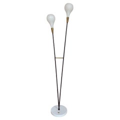 1960er Jahre Double Flute Stehlampe, Stilux zugeschrieben