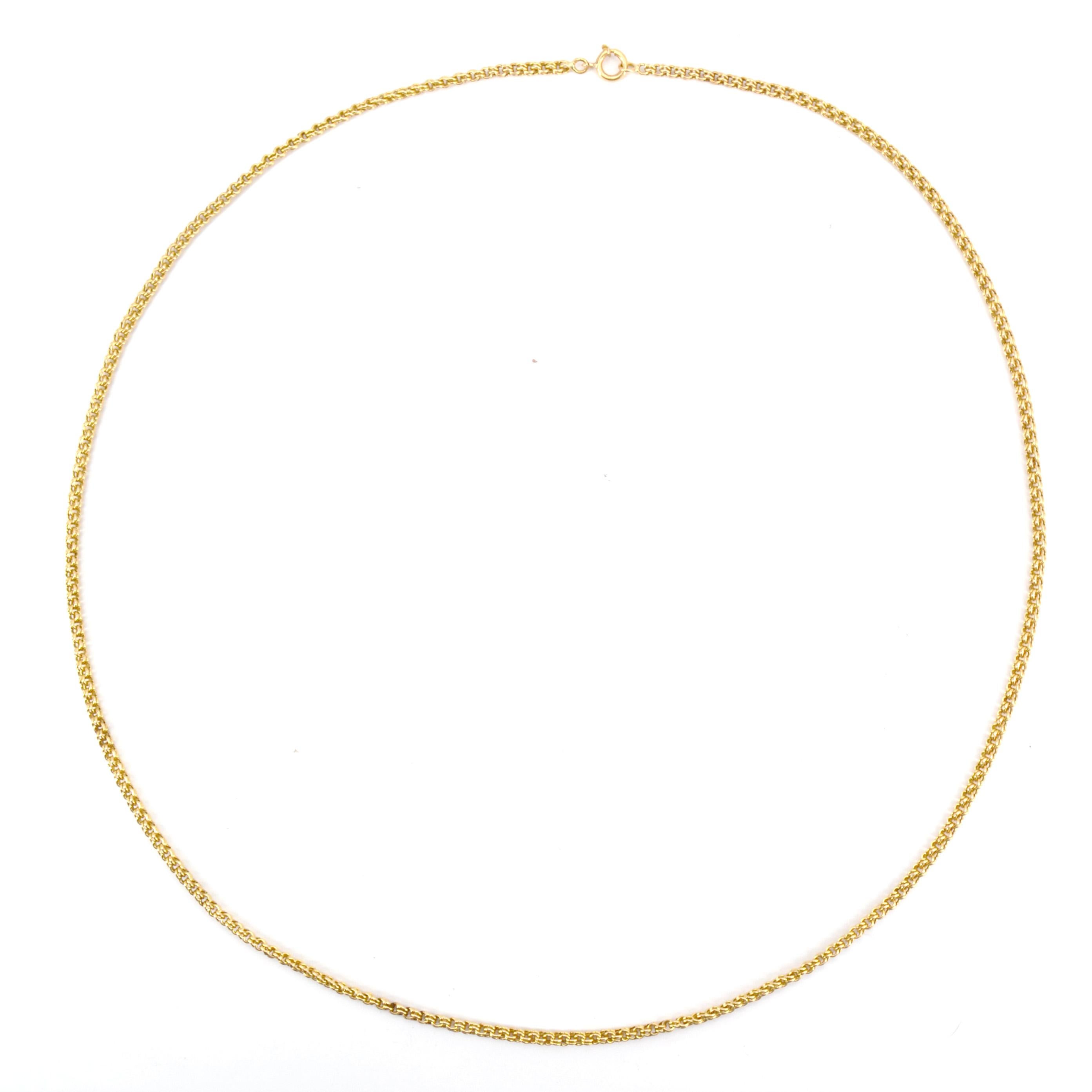 1960s Double Jaseron Mesh 18 Karat Yellow Gold Chain Necklace 2