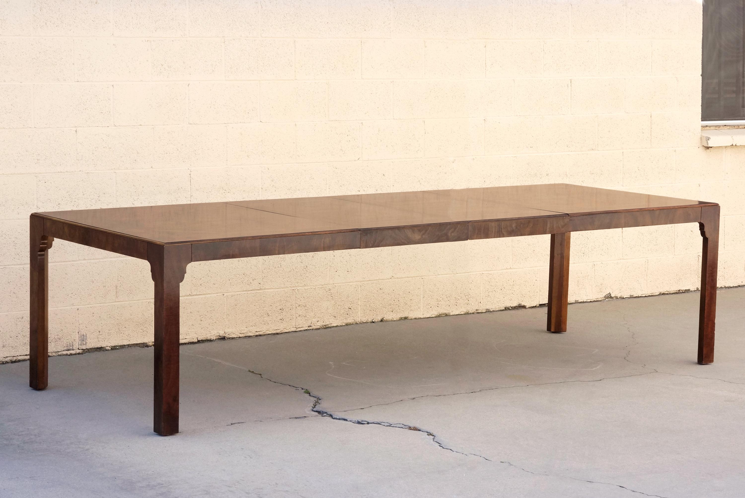 American 1960s Double-Leaf Dining Table with Eight Chairs by Drexel