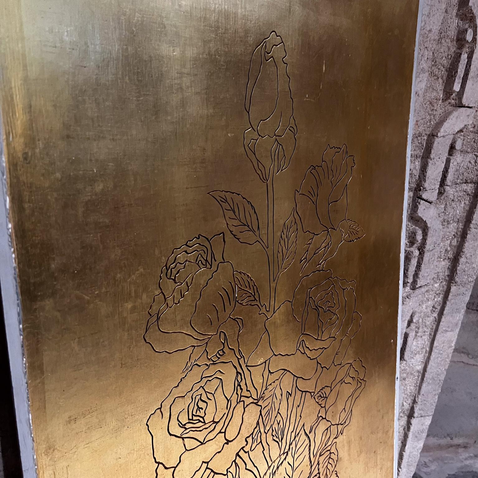 Mexican 1960s Double Sided Wood Door Panel in Gold Leaf Mexico For Sale