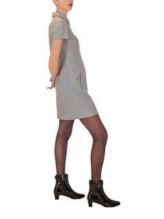 1960's Dove Grey Wool Shift Dress