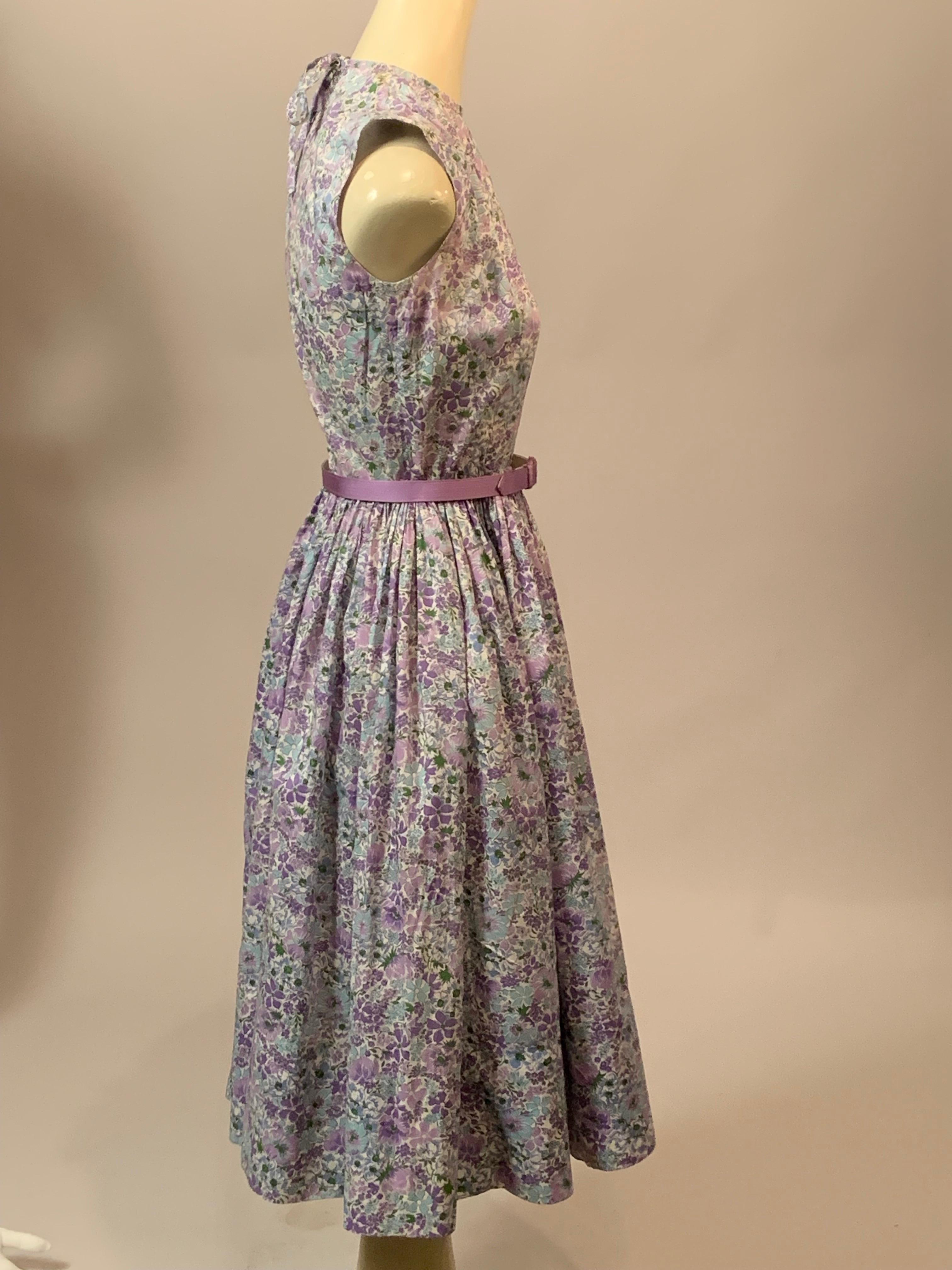 1960's Dress  Liberty of London Cotton Print Floral Fabric In Excellent Condition In New Hope, PA