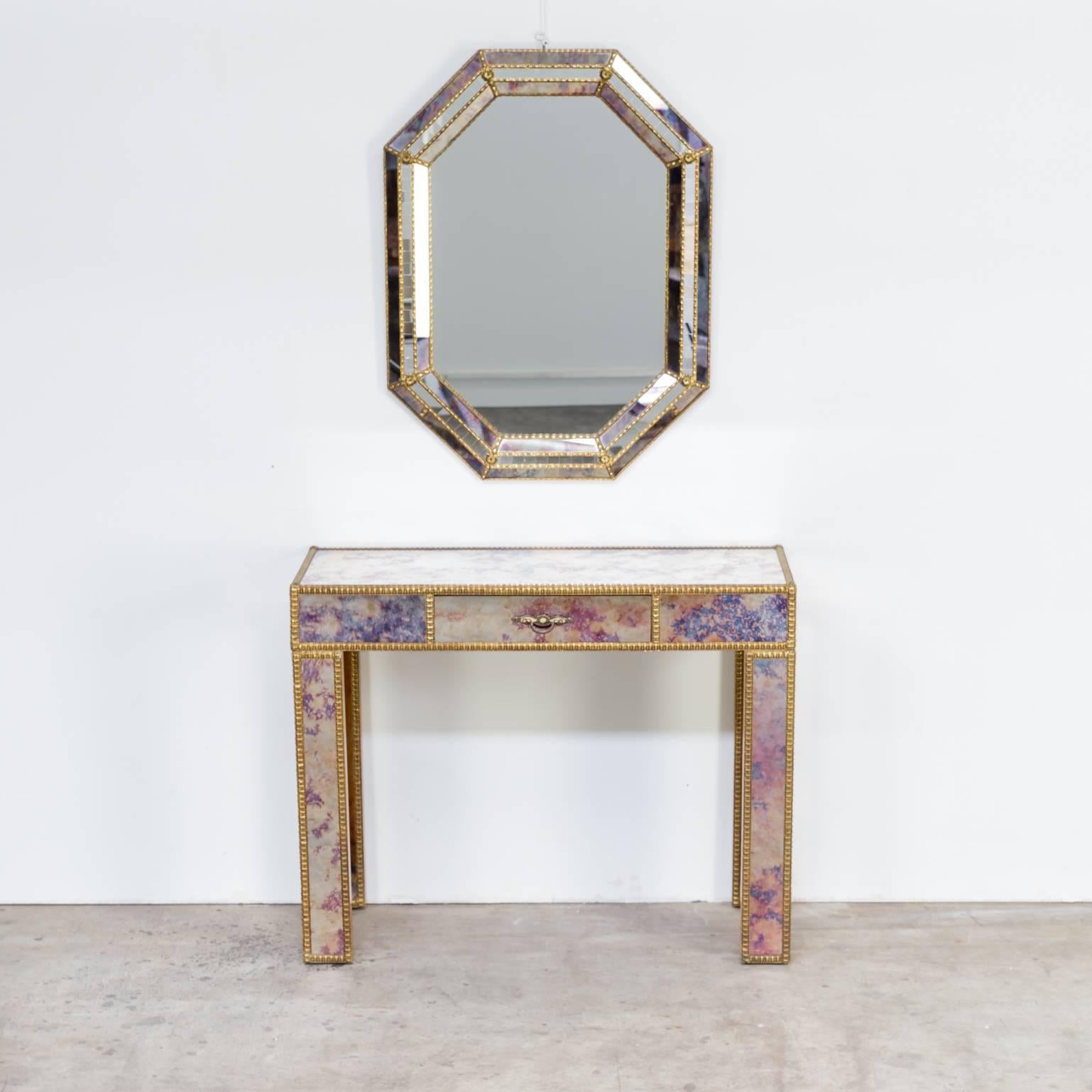 1960s Dressing Table with Mirror in Regency Style For Sale 4