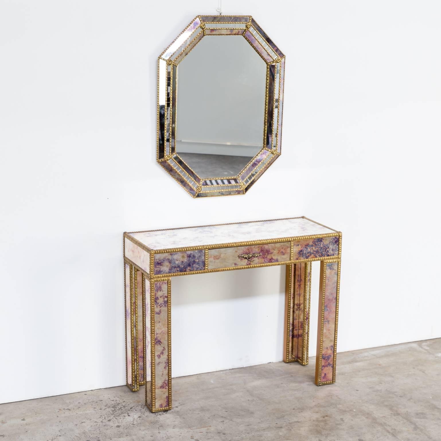 1960s Dressing Table with Mirror in Regency Style For Sale 6