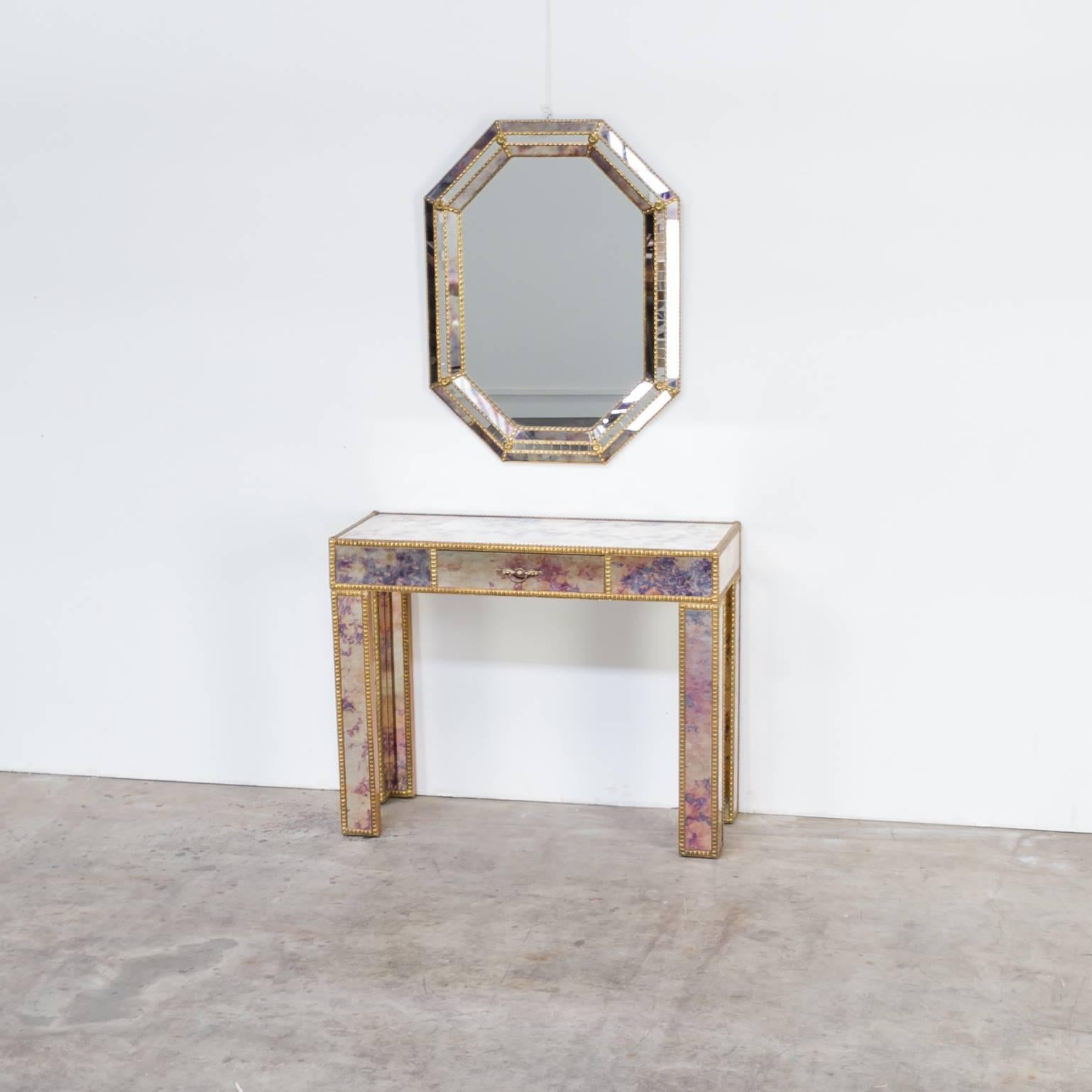 1960s Dressing Table with Mirror in Regency Style For Sale 3