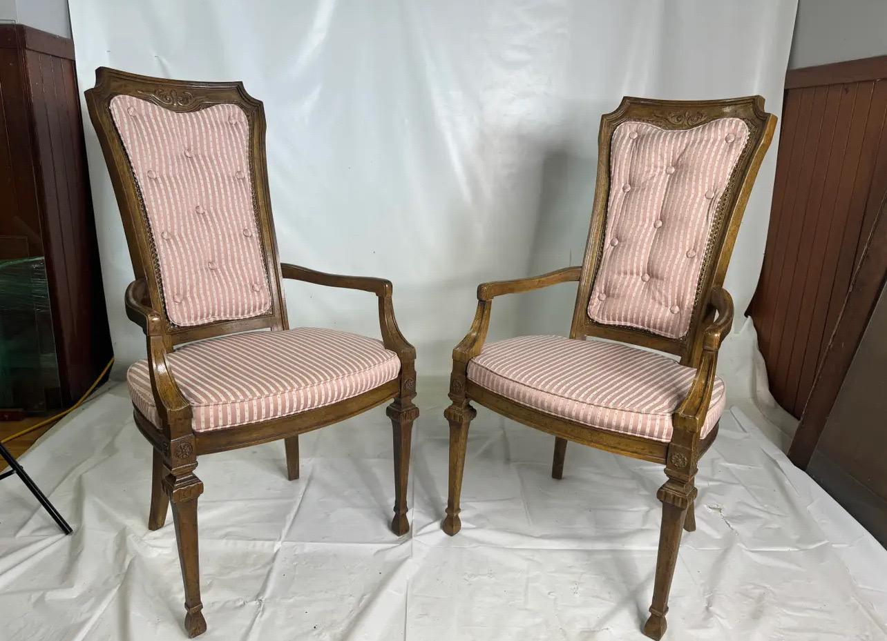 Bois 1960s Drexel Cane Back Dining Chairs- Set of 6 en vente