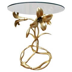 1960s Drexel Et Cetera Furniture Collection Gilded Lily Cigarette Table