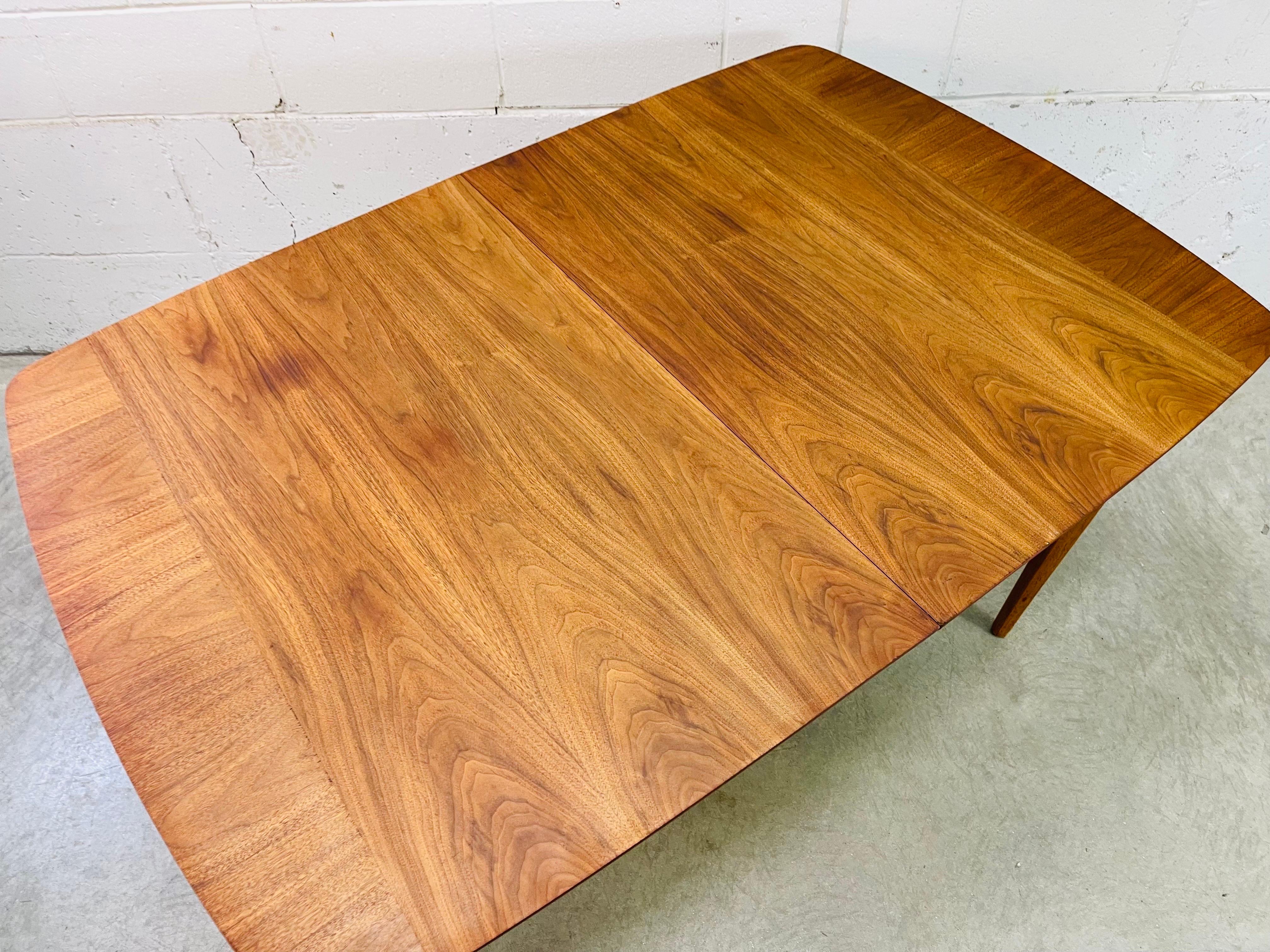 Mid-Century Modern 1960s Drexel Tempo Walnut Wood Dining Table