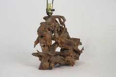 Lampe aus Treibholz aus den 1960er Jahren