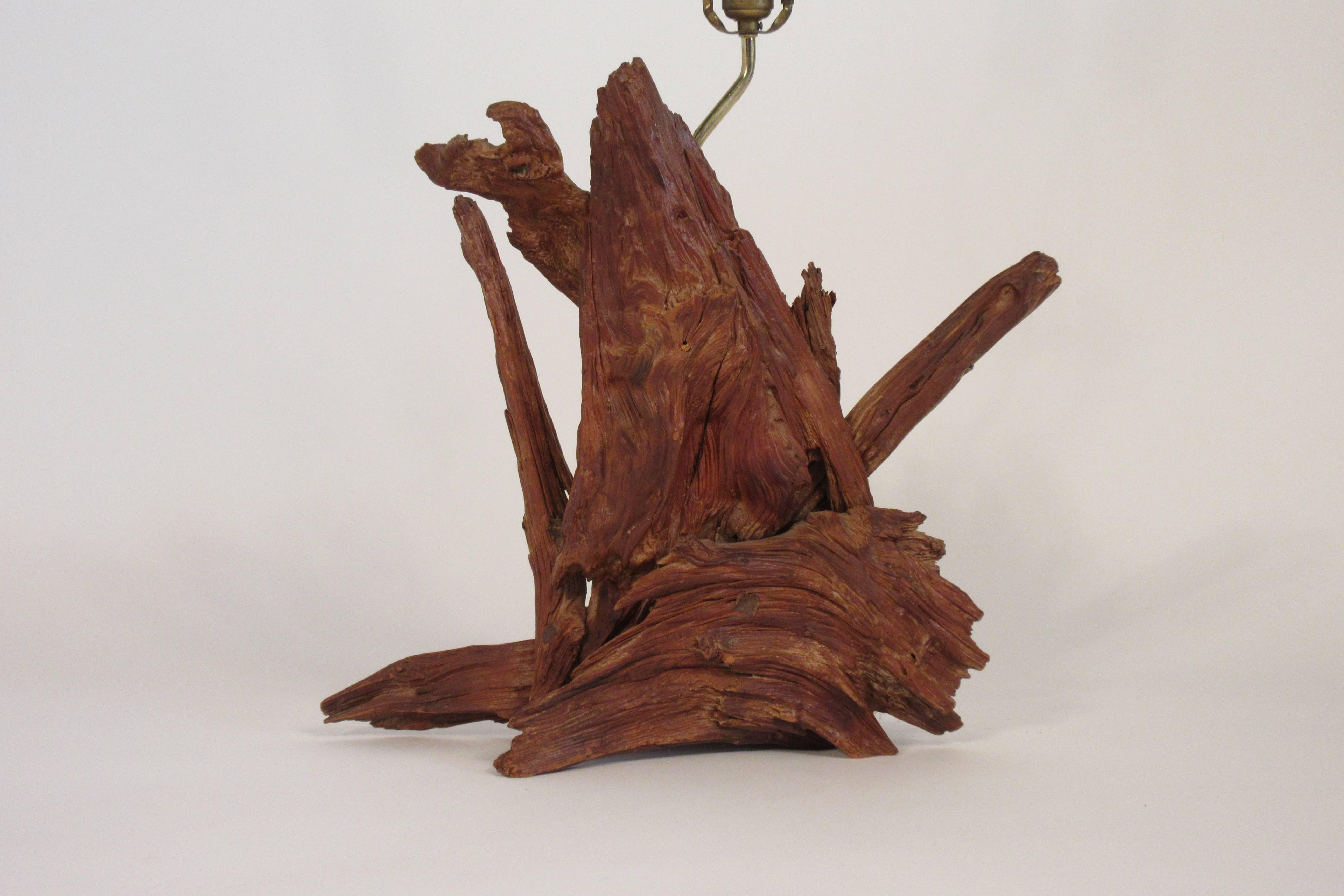 Mid-20th Century 1960s Drift Wood Lamp with Final For Sale