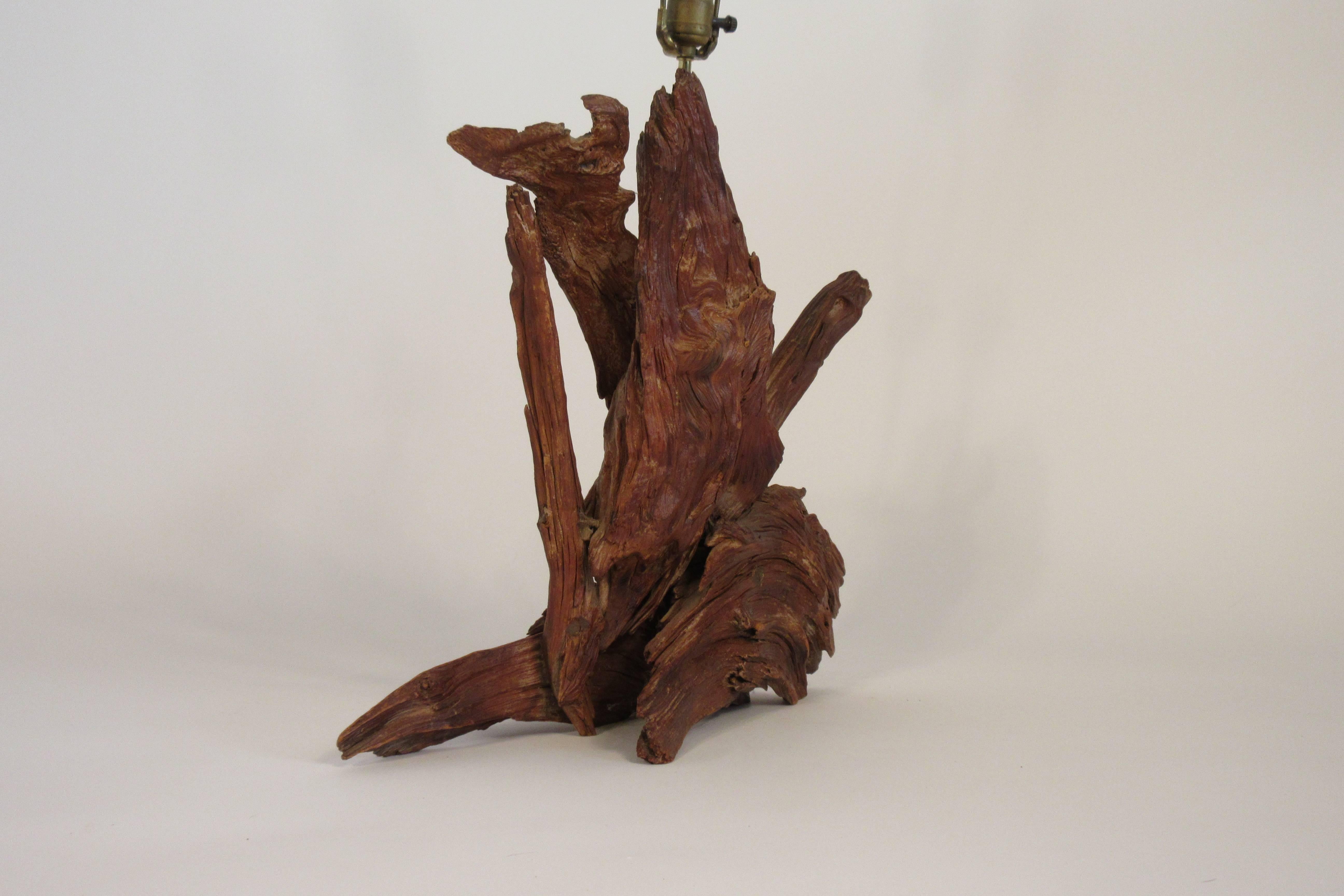 1960s Drift Wood Lamp with Final For Sale 1