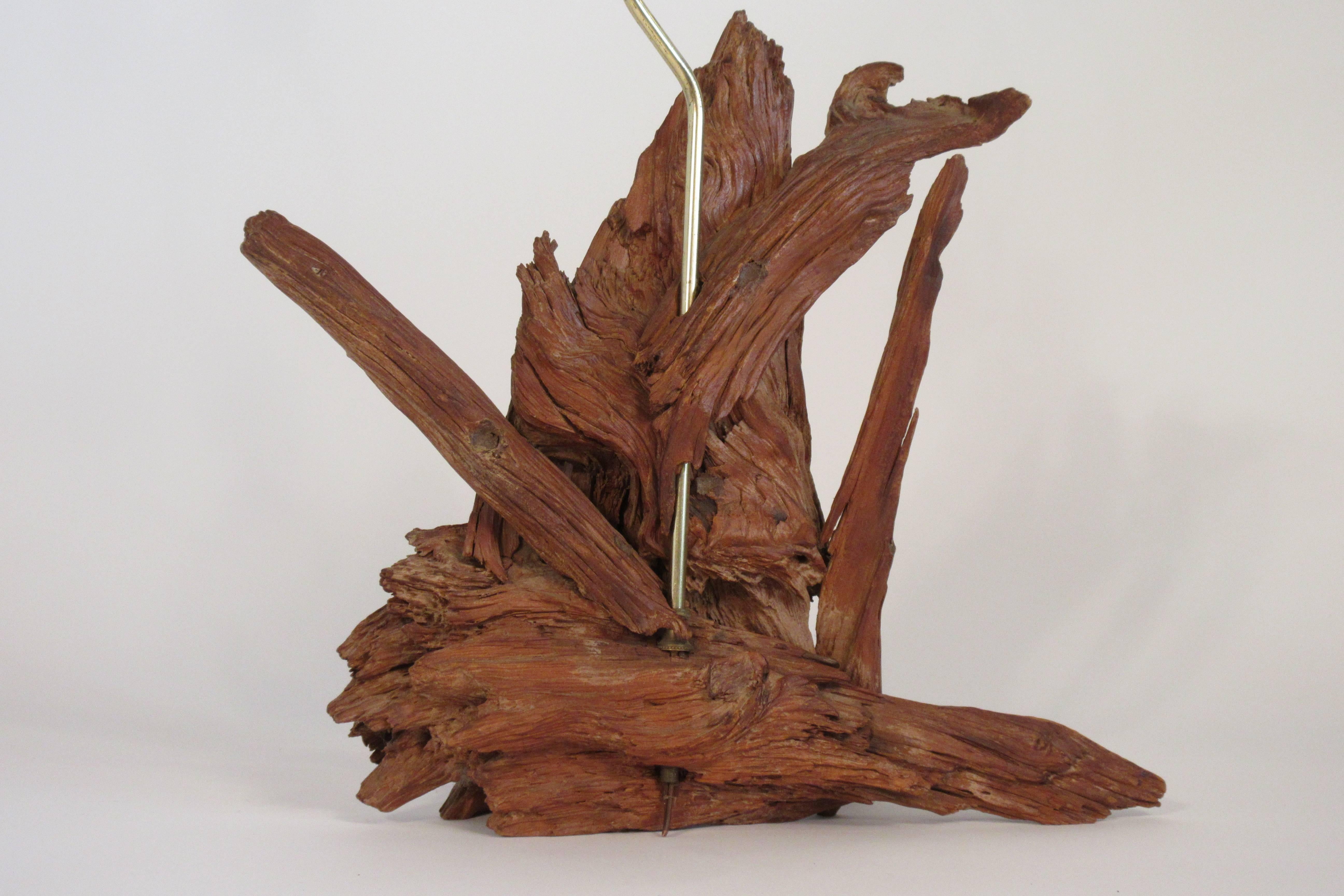 1960s Drift Wood Lamp with Final For Sale 3
