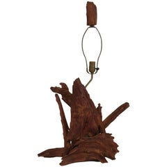 1960s Drift Wood Lamp with Final