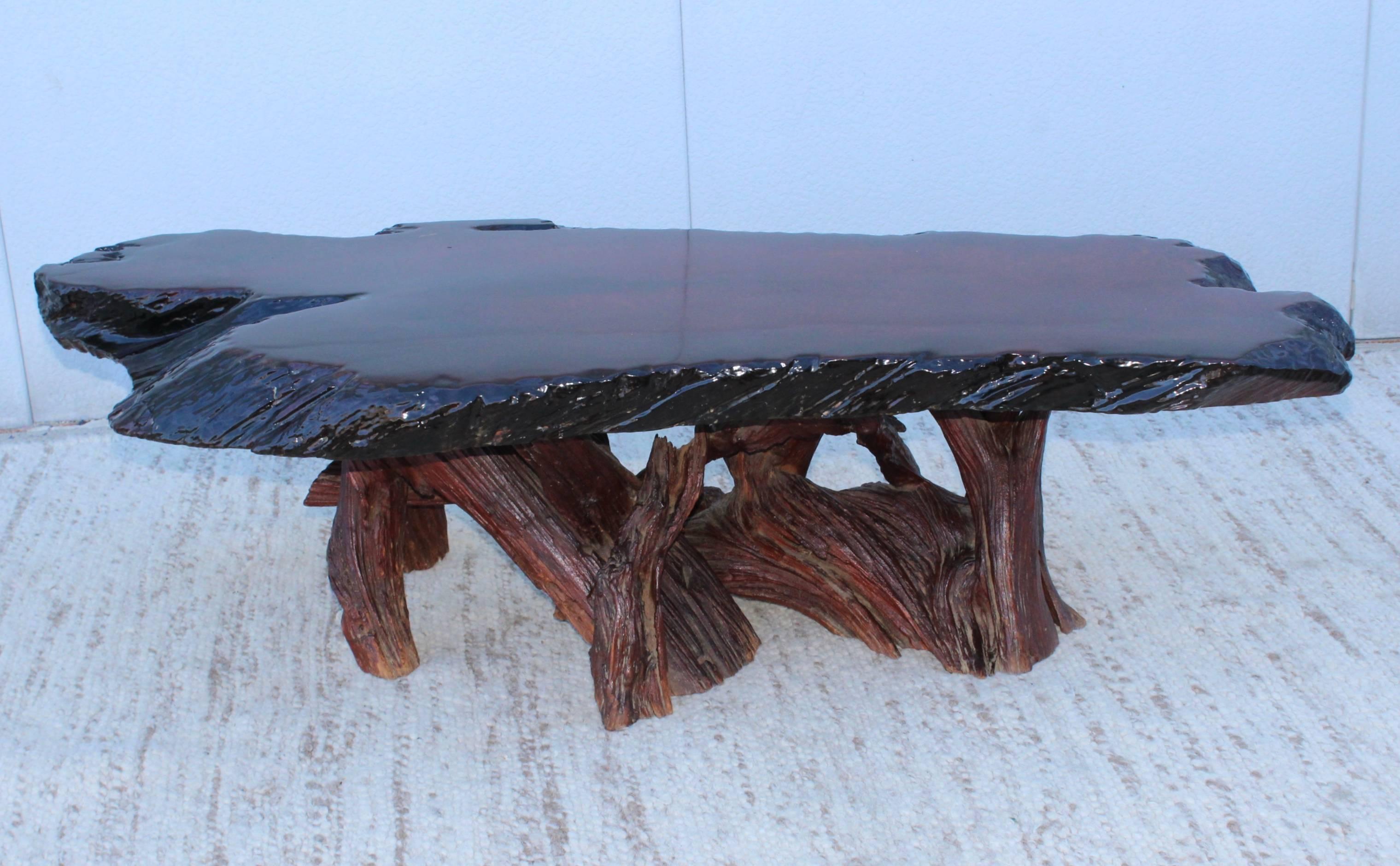 American 1960s Driftwood Coffee Table