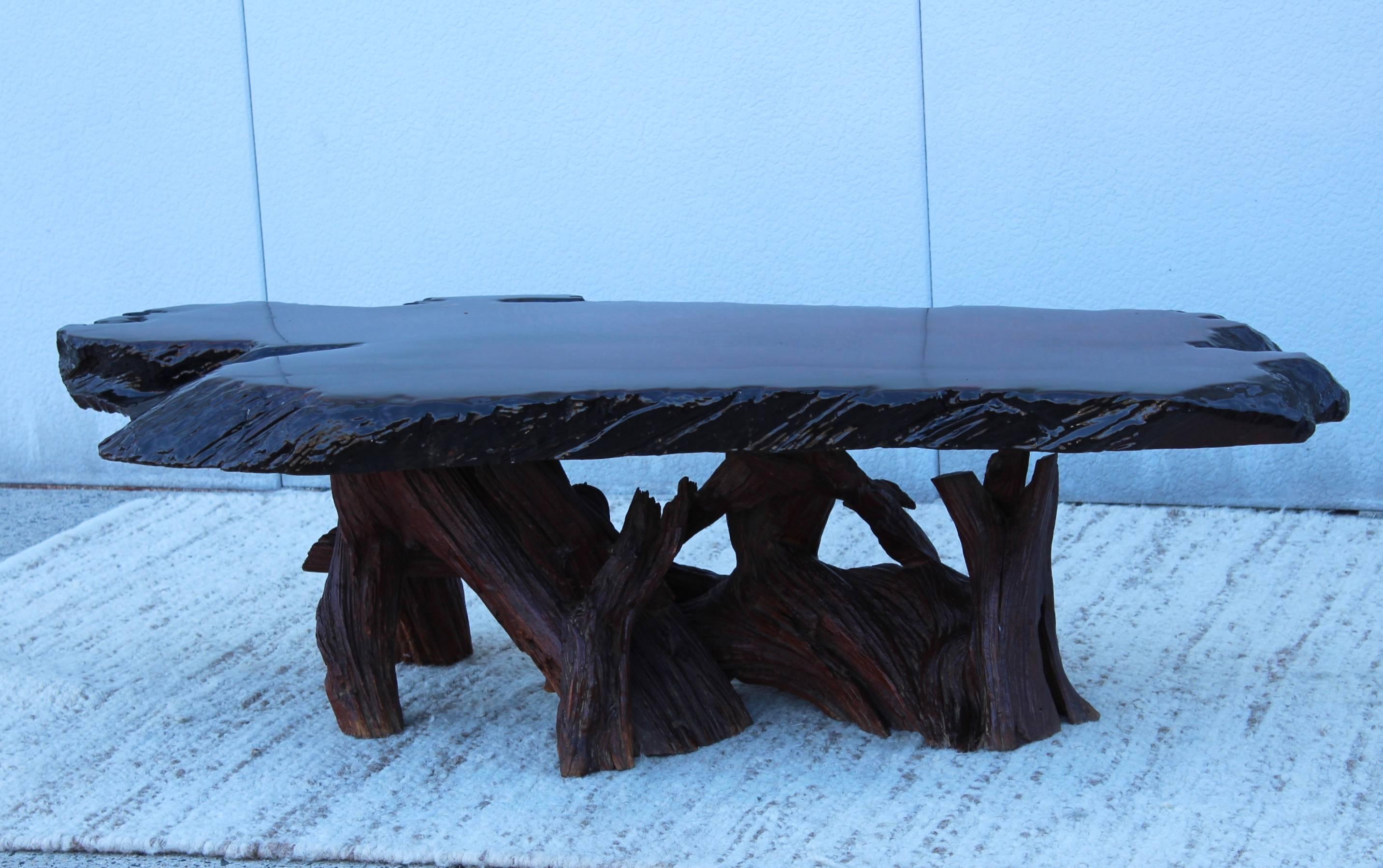 1960s Driftwood Coffee Table In Good Condition In New York, NY