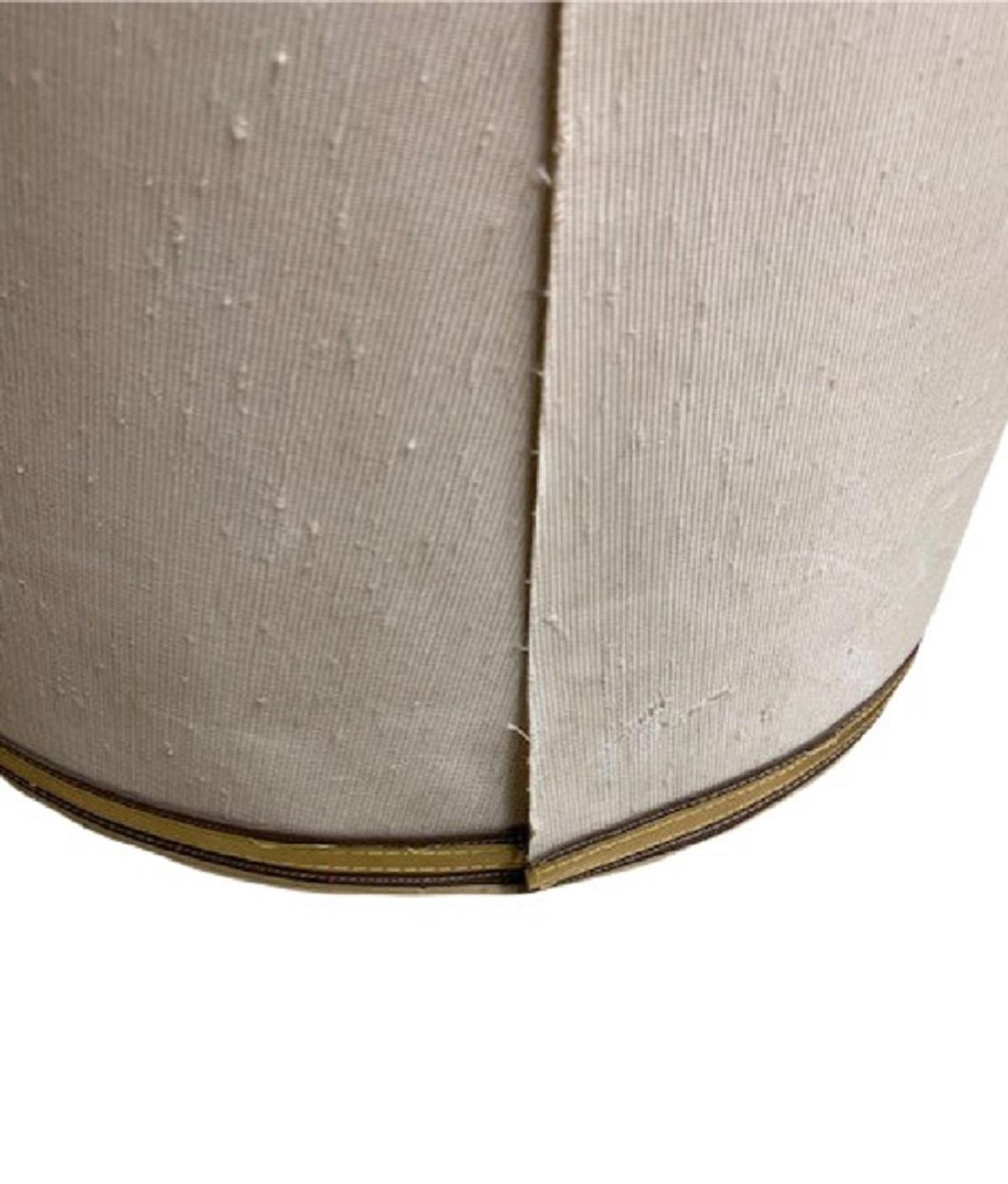 1960s Drum Lamp Shade with Gold Grosgrain Trim In Good Condition In New York, NY