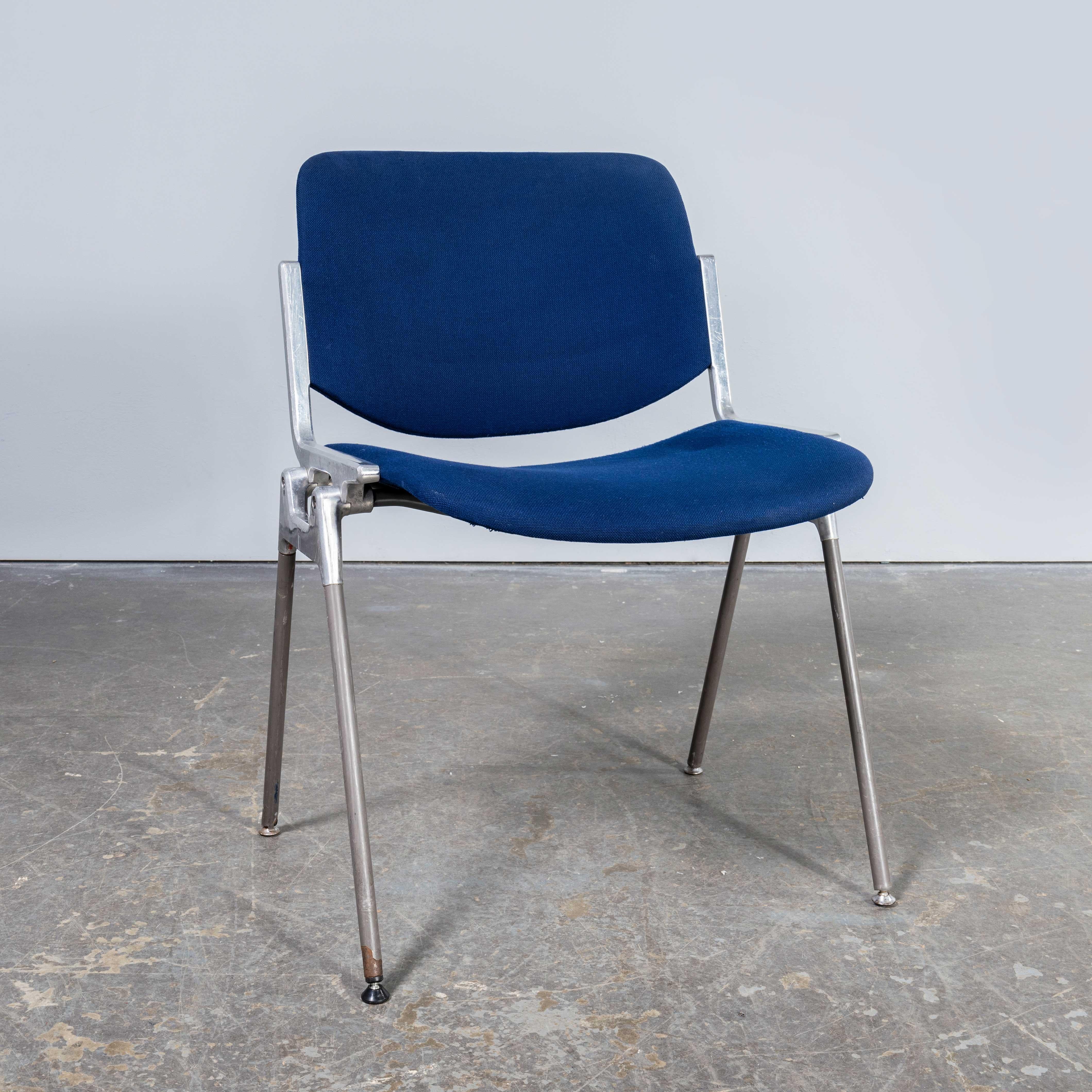 1960's DSC 106 Silla de Comedor Tapizada Castelli - Buena Cantidad Disponible Metal en venta