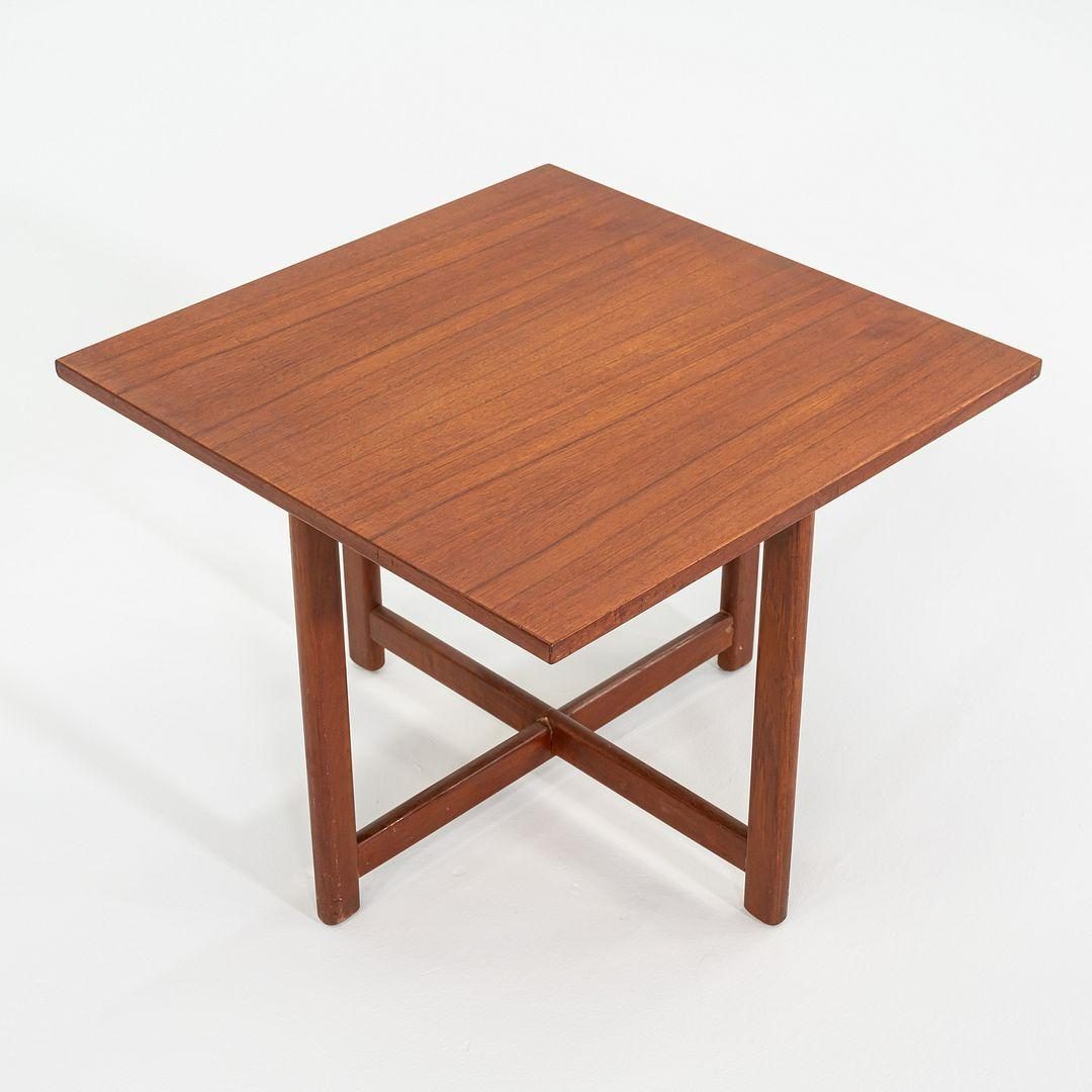 Modern 1960s Durup Polstermobelfabrik Danish Teak Square End or Side Table 24.5
