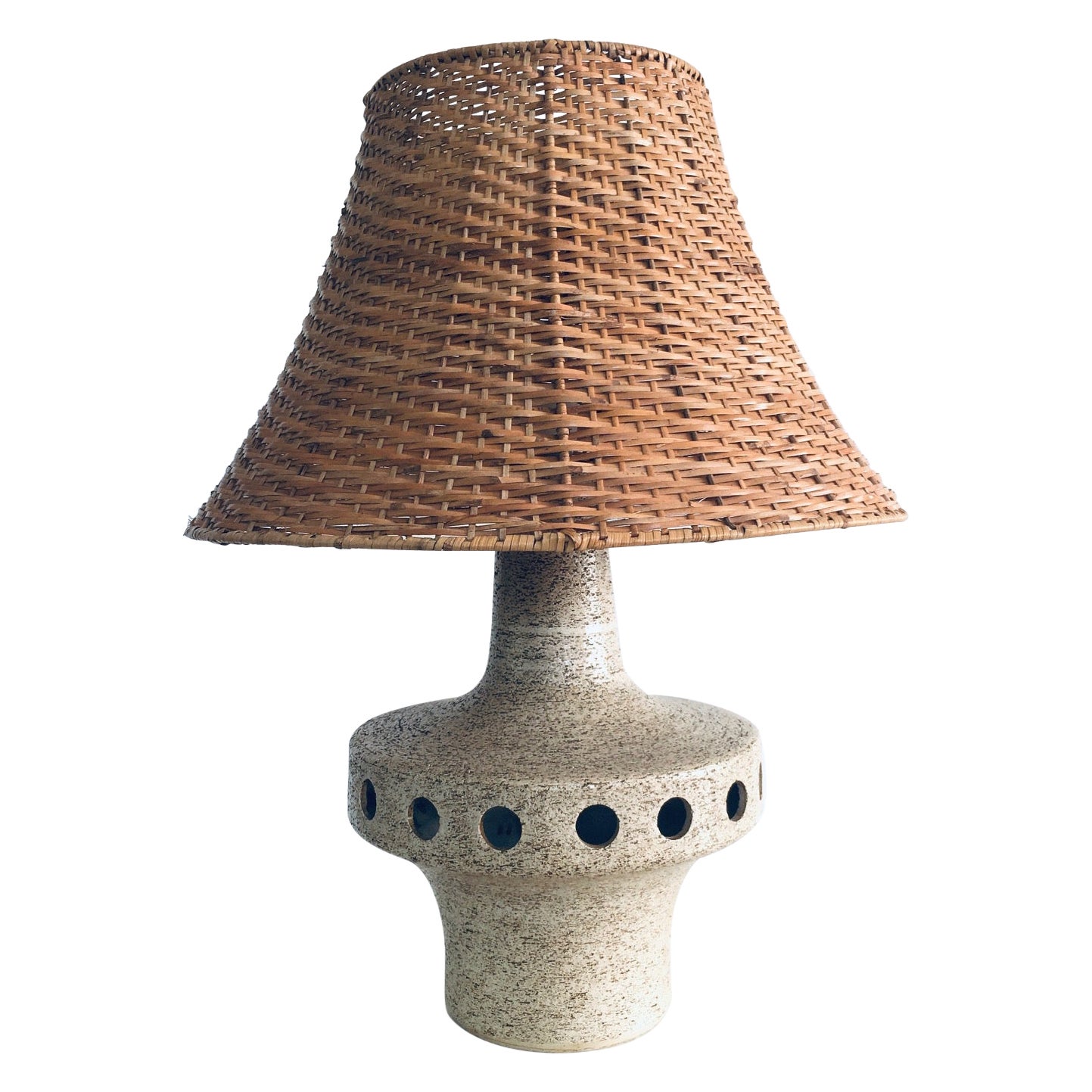 1960's Dutch Design Studio Art Pottery Tischlampe im Angebot