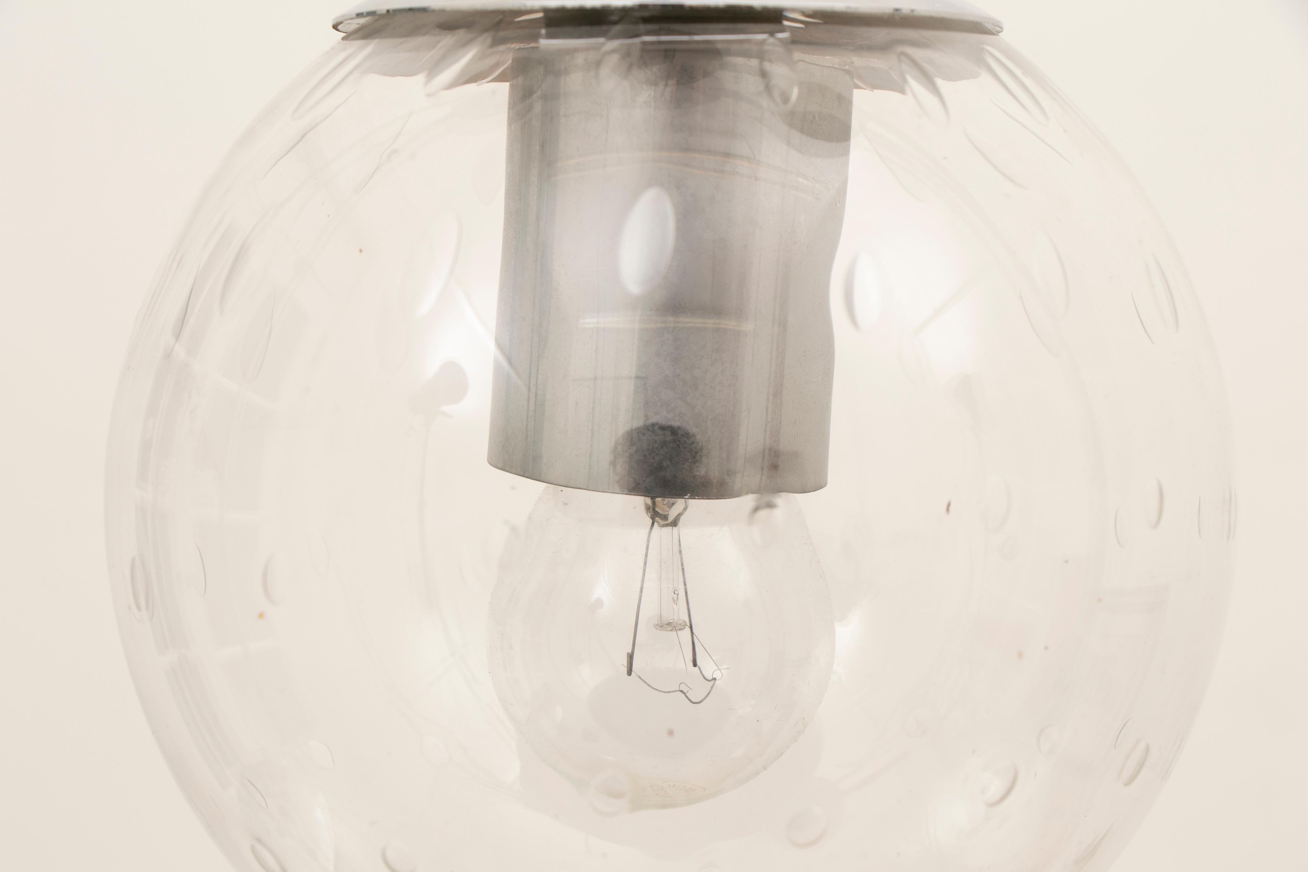 1960s Dutch Globe Pendant 'Light Drops' Light by RAAK Amsterdam 4 Available 2