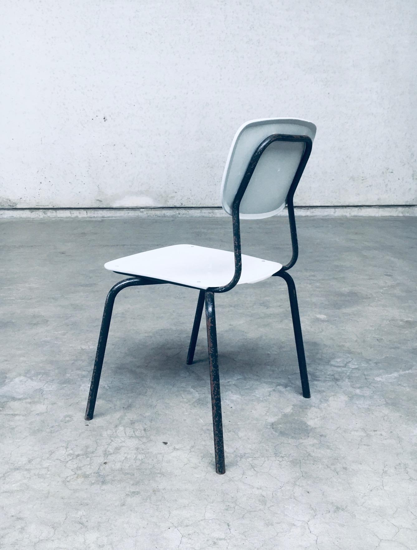 1960's Dutch Industrial Design Stacking Chairs For Sale 4