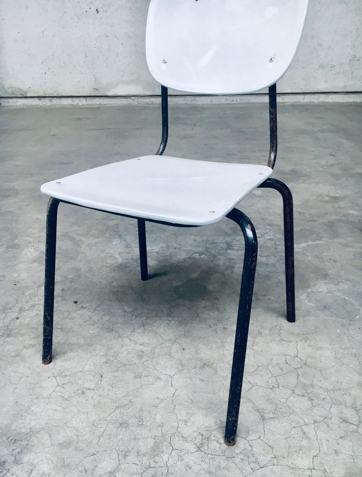 1960's Dutch Industrial Design Stacking Chairs For Sale 7