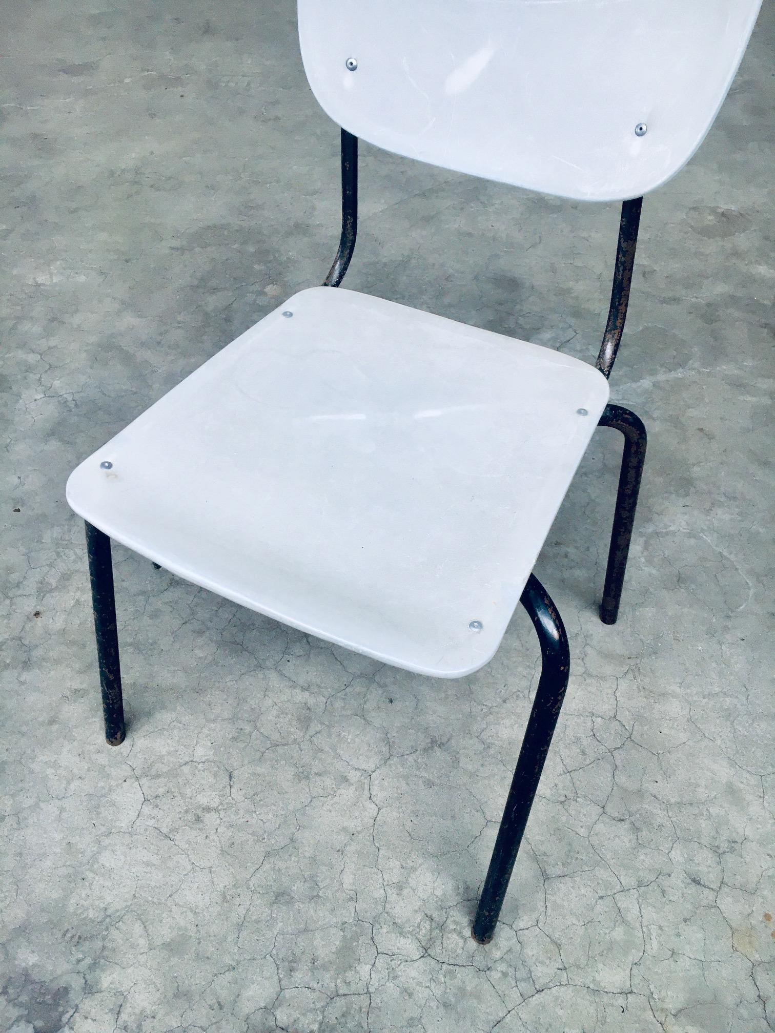 1960's Dutch Industrial Design Stacking Chairs For Sale 8