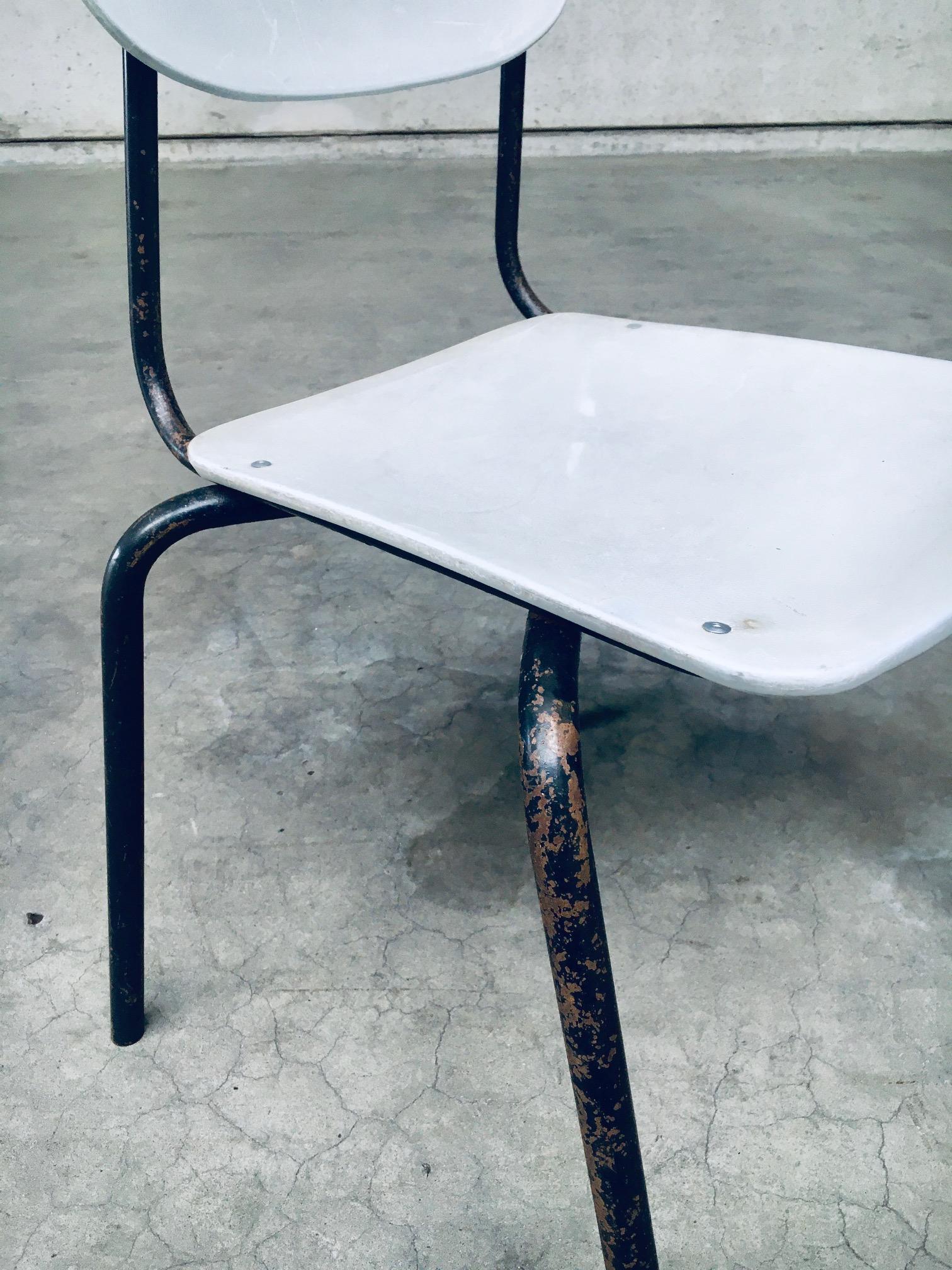 1960's Dutch Industrial Design Stacking Chairs For Sale 11