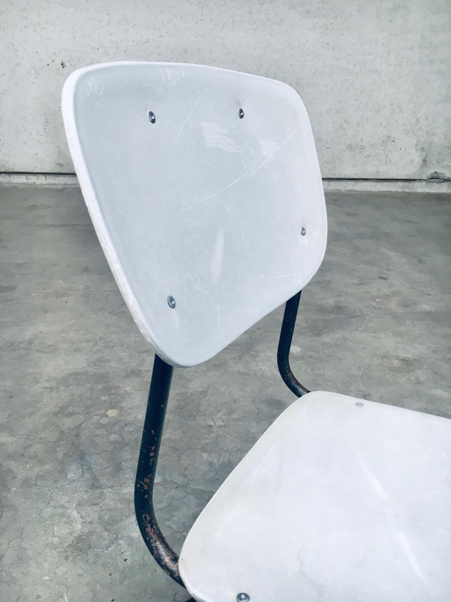 1960's Dutch Industrial Design Stacking Chairs For Sale 12