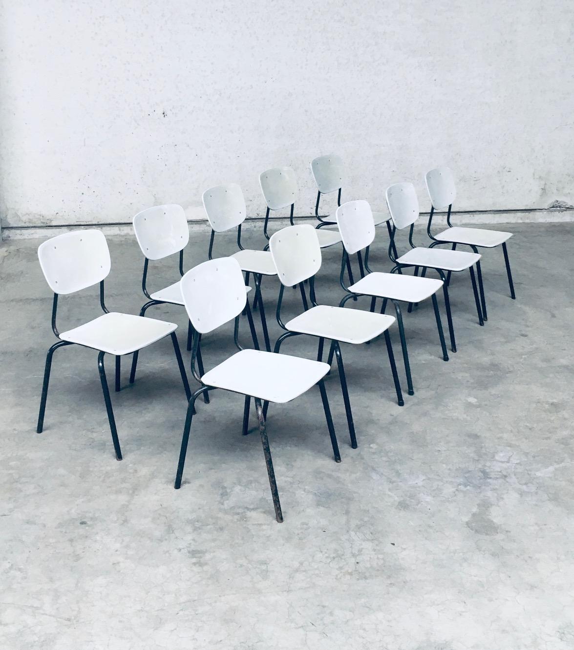 Mid-Century Modern 1960's Dutch Industrial Design Stacking Chairs For Sale