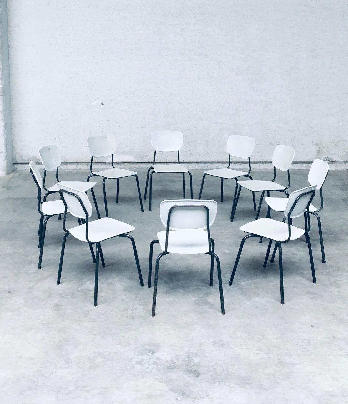 Mid-20th Century 1960's Dutch Industrial Design Stacking Chairs For Sale
